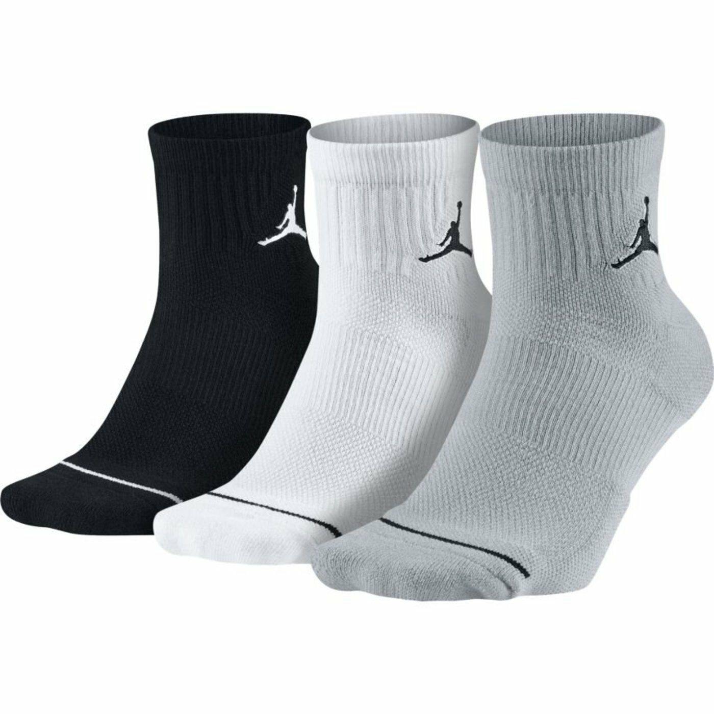[SX5544-017] Mens Air Jordan Jumpman High-Intensity 1/4 Socks (3 Pair) - sneakAR