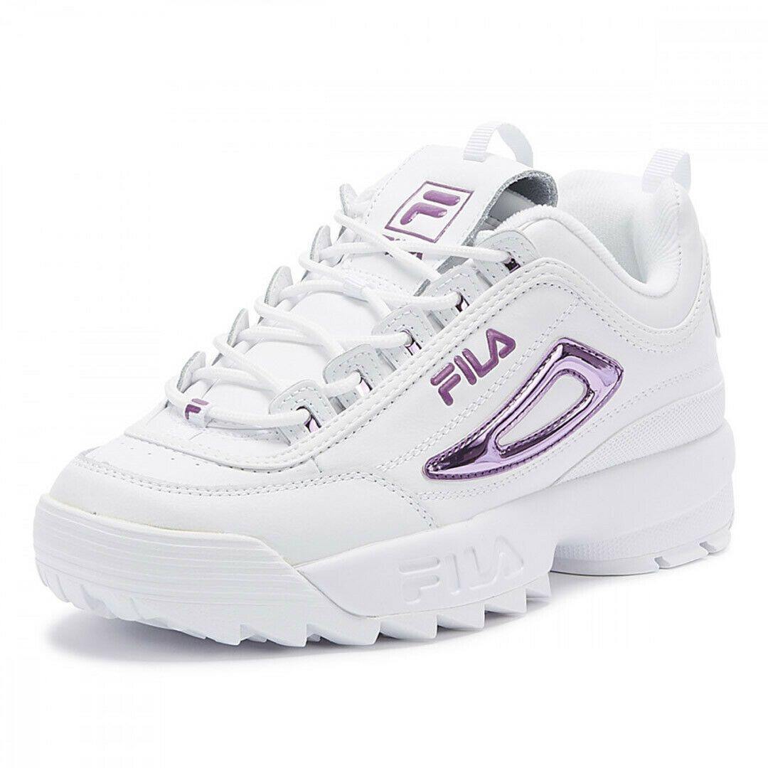 [5FM00702-153] Womens Fila Disruptor II Metallic Accent - sneakAR