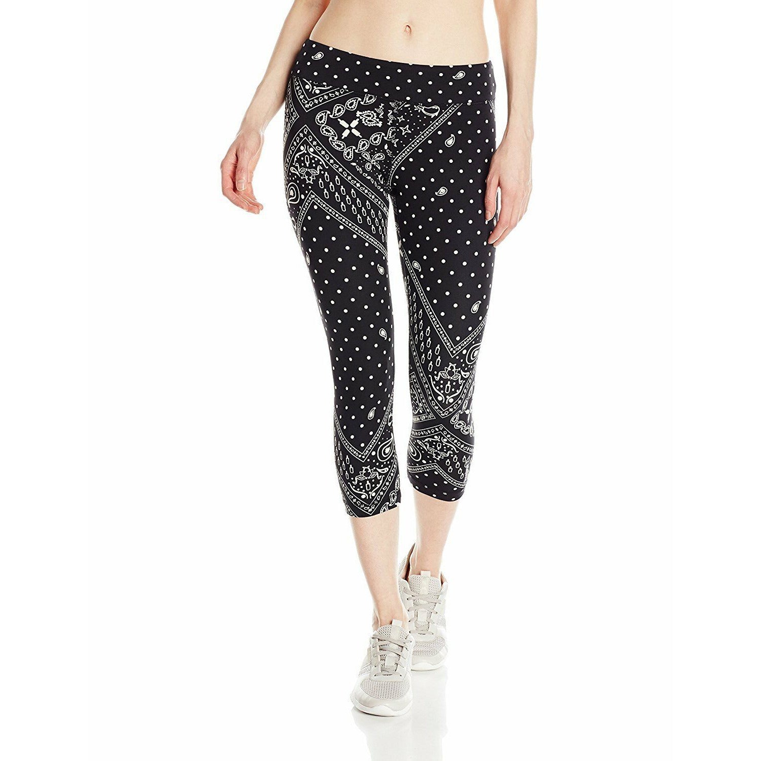 [B46062] Womens Reebok Yoga Print Capri