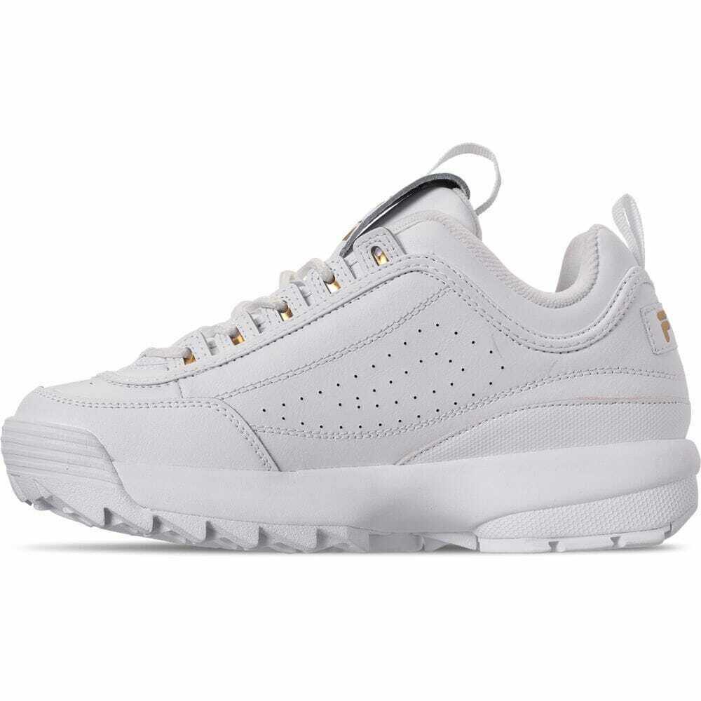 [5FM00702-141] Womens Fila Disruptor II Metallic Accent - sneakAR