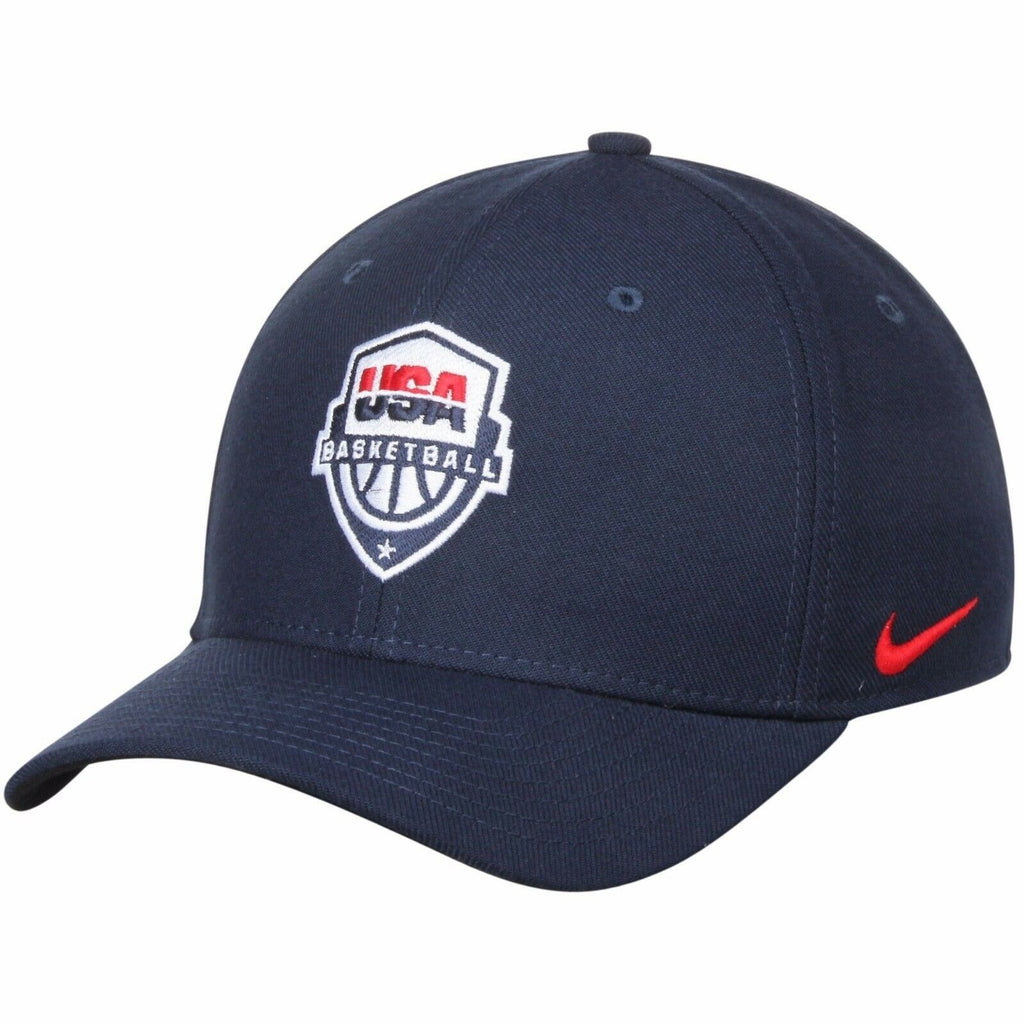 [885840029592 S/M] Mens Nike USA Basketball Swoosh Flex Hat