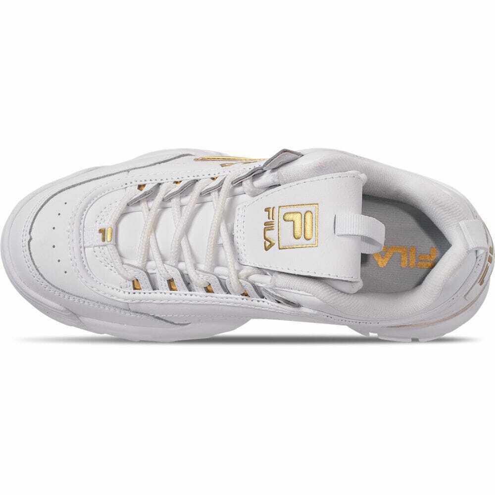 [5FM00702-141] Womens Fila Disruptor II Metallic Accent - sneakAR