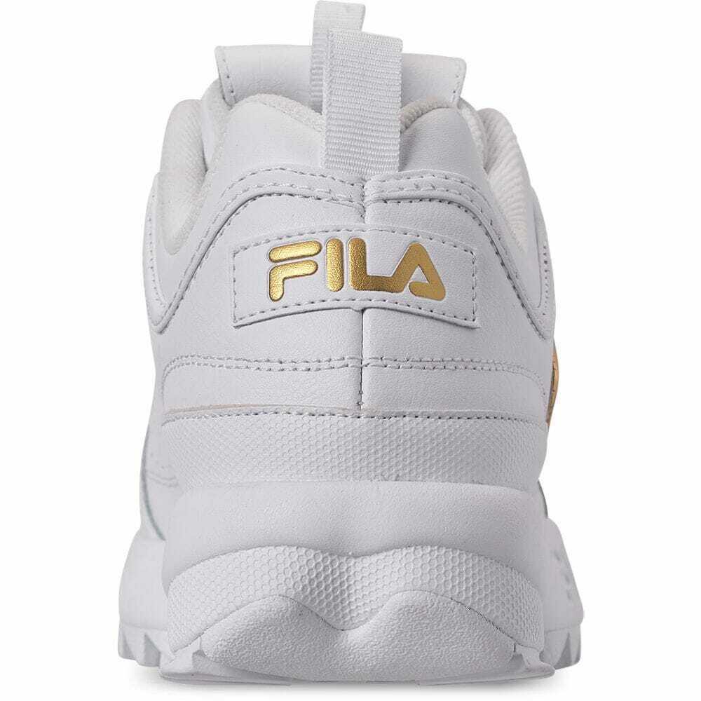 [5FM00702-141] Womens Fila Disruptor II Metallic Accent - sneakAR