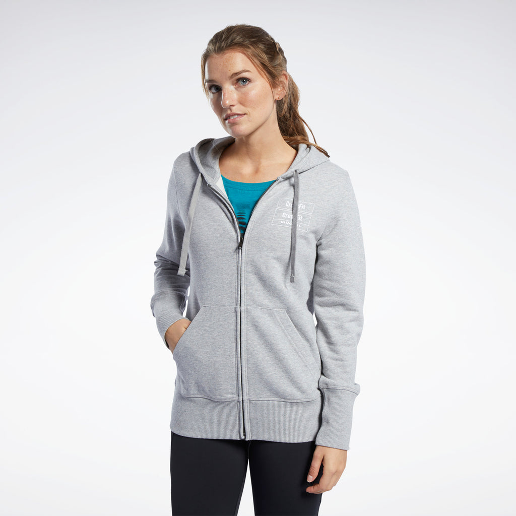[FK4376] Womens Reebok CrossFit Full Zip Hoodie