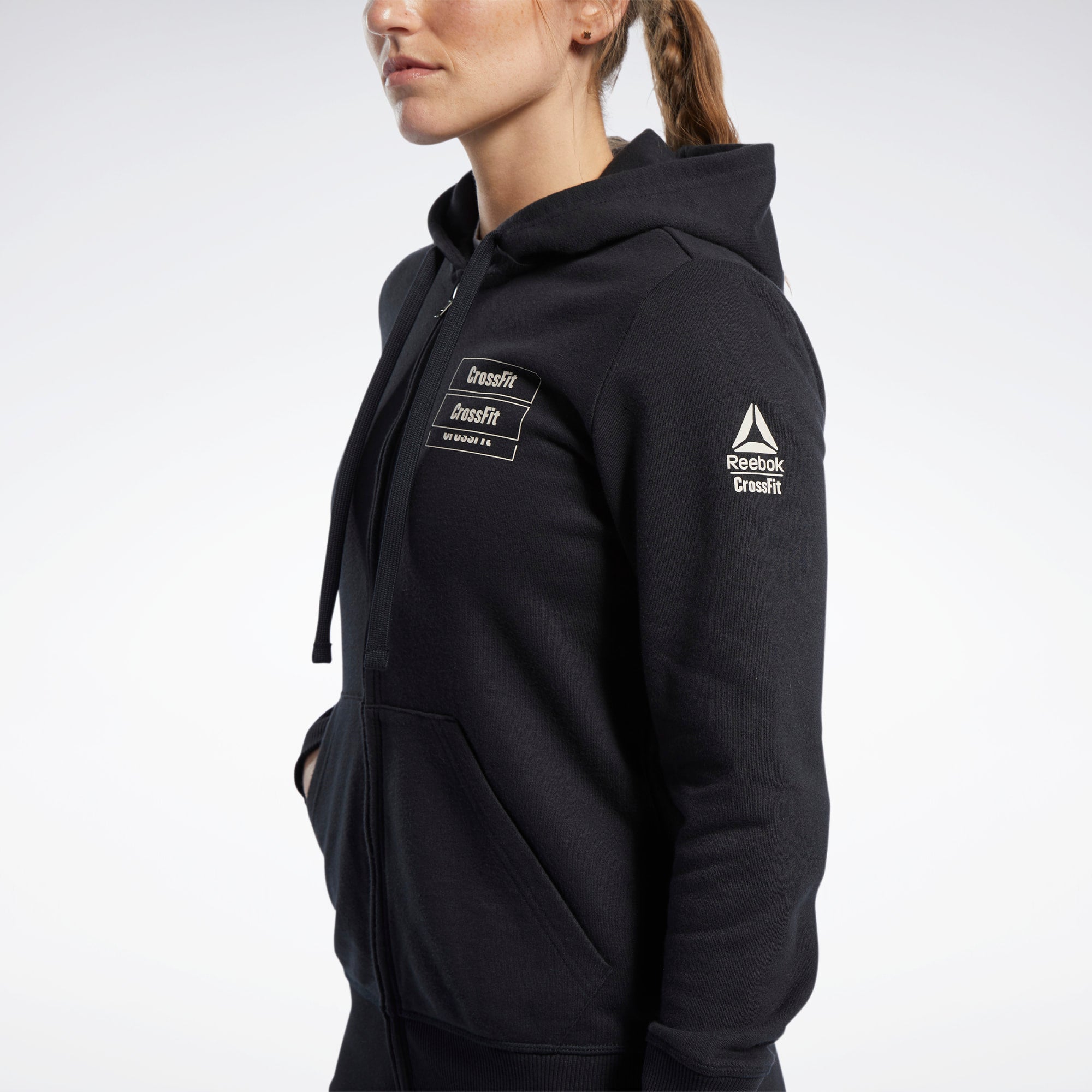 [FK4382] Womens Reebok CrossFit Full Zip Hoodie