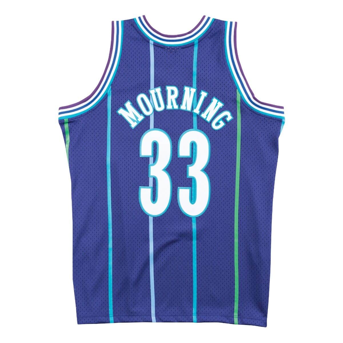 Mens Mitchell & Ness NBA SWINGMAN ALTERNATE JERSEY - HORNETS 94 ALONZO MOURNING