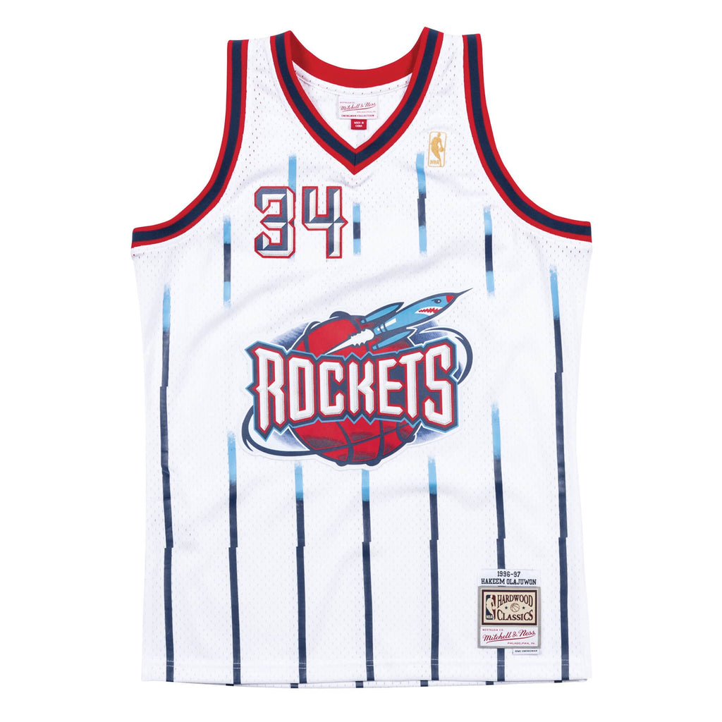 [HROWHIT96HOL] Mens Mitchell & Ness NBA Swingman Jersey Rockets 96-97 Hakeem Olajuwon