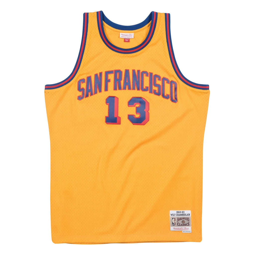MITCHELL & NESS NBA SWINGMAN JERSEY GOLDEN STATE WARRIORS 62-63 WILT CHAMBERLAIN