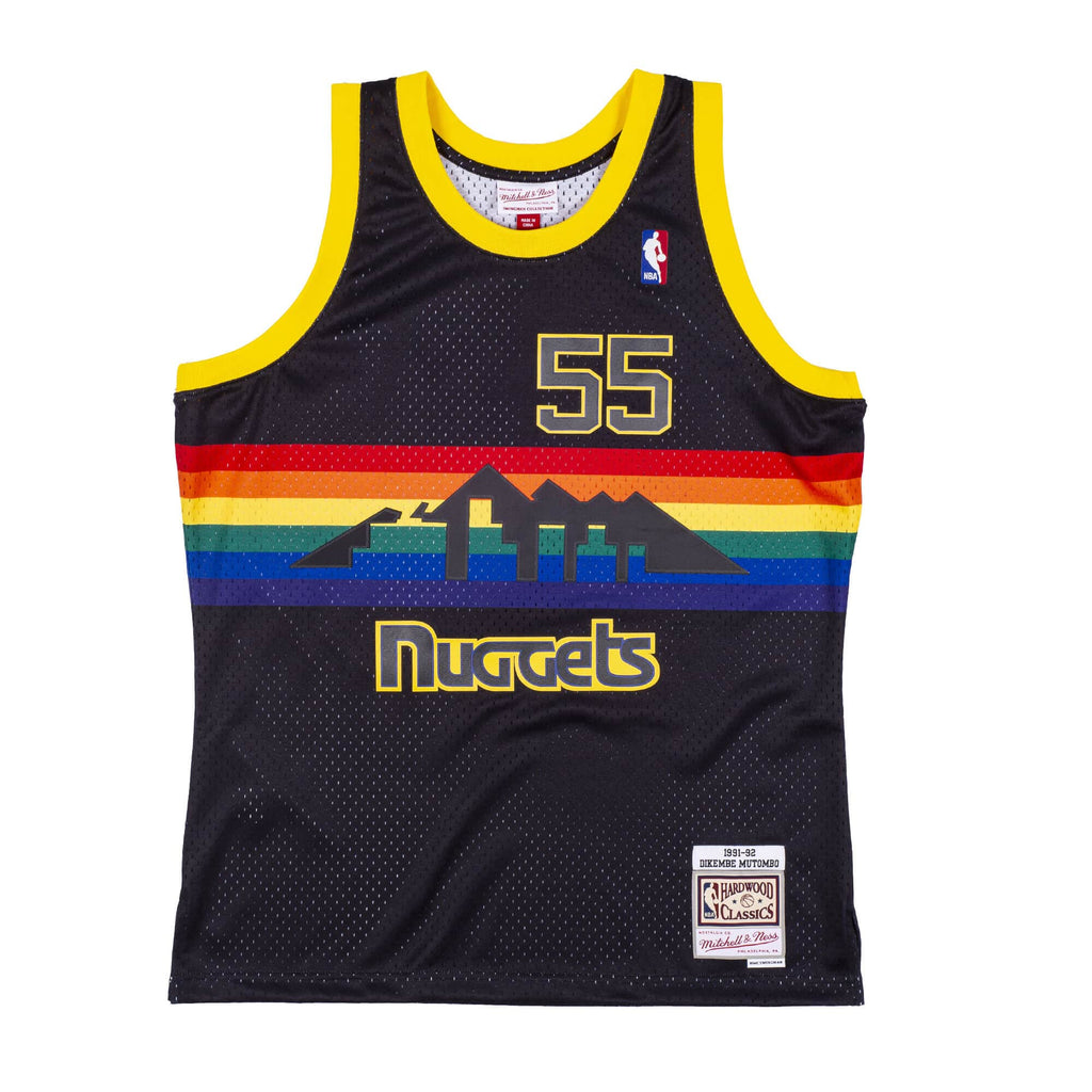 Mens Mitchell & Ness NBA Reload Swingman Jersey Nuggets 1991 Dikembe Mutombo