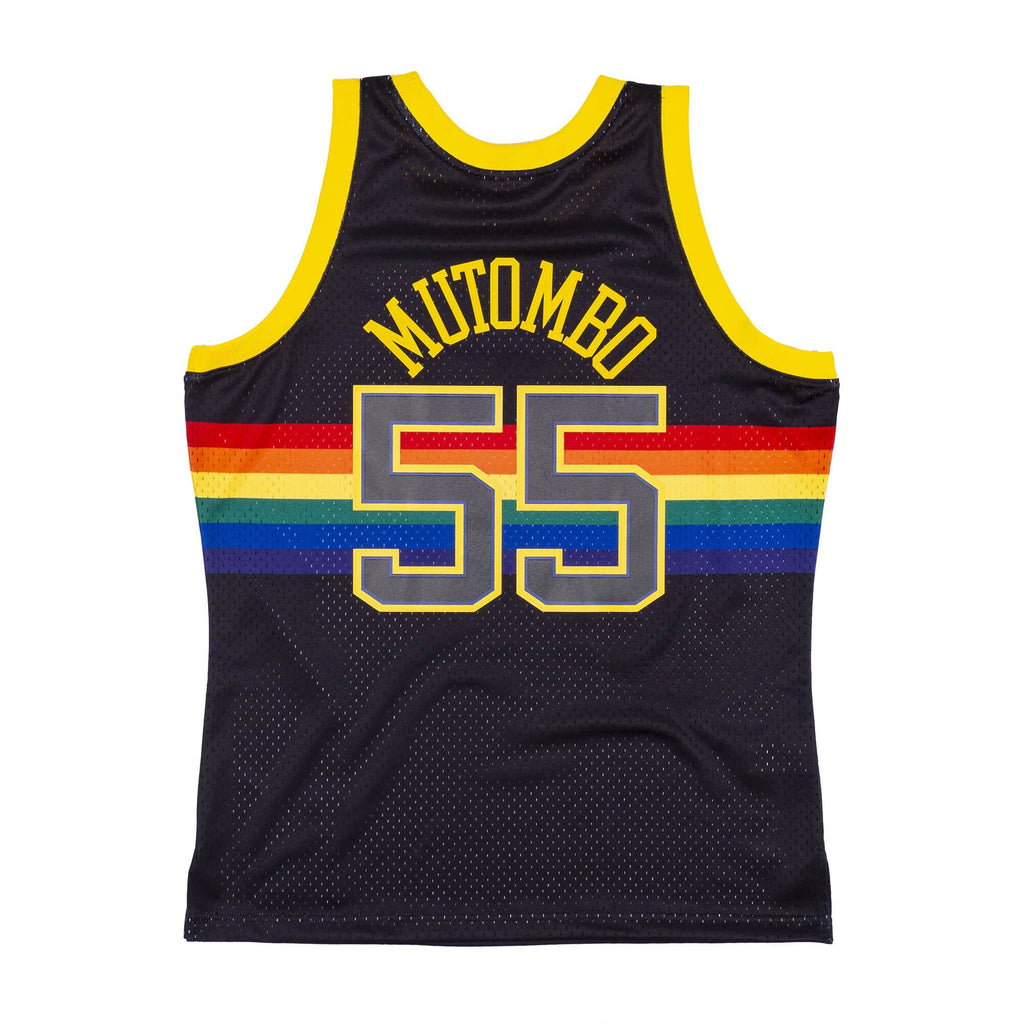 Mens Mitchell & Ness NBA Reload Swingman Jersey Nuggets 1991 Dikembe Mutombo
