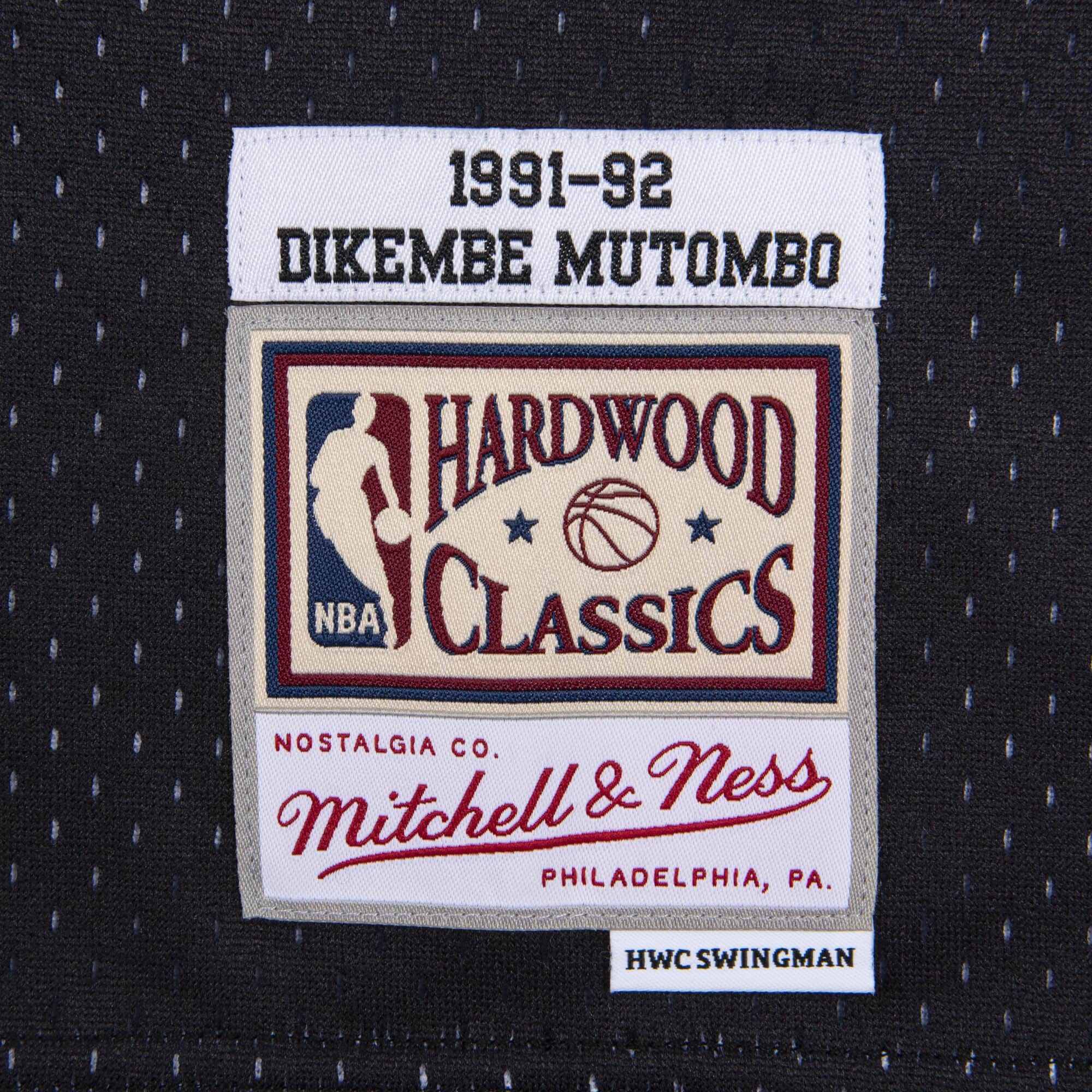 Mens Mitchell & Ness NBA Reload Swingman Jersey Nuggets 1991 Dikembe Mutombo