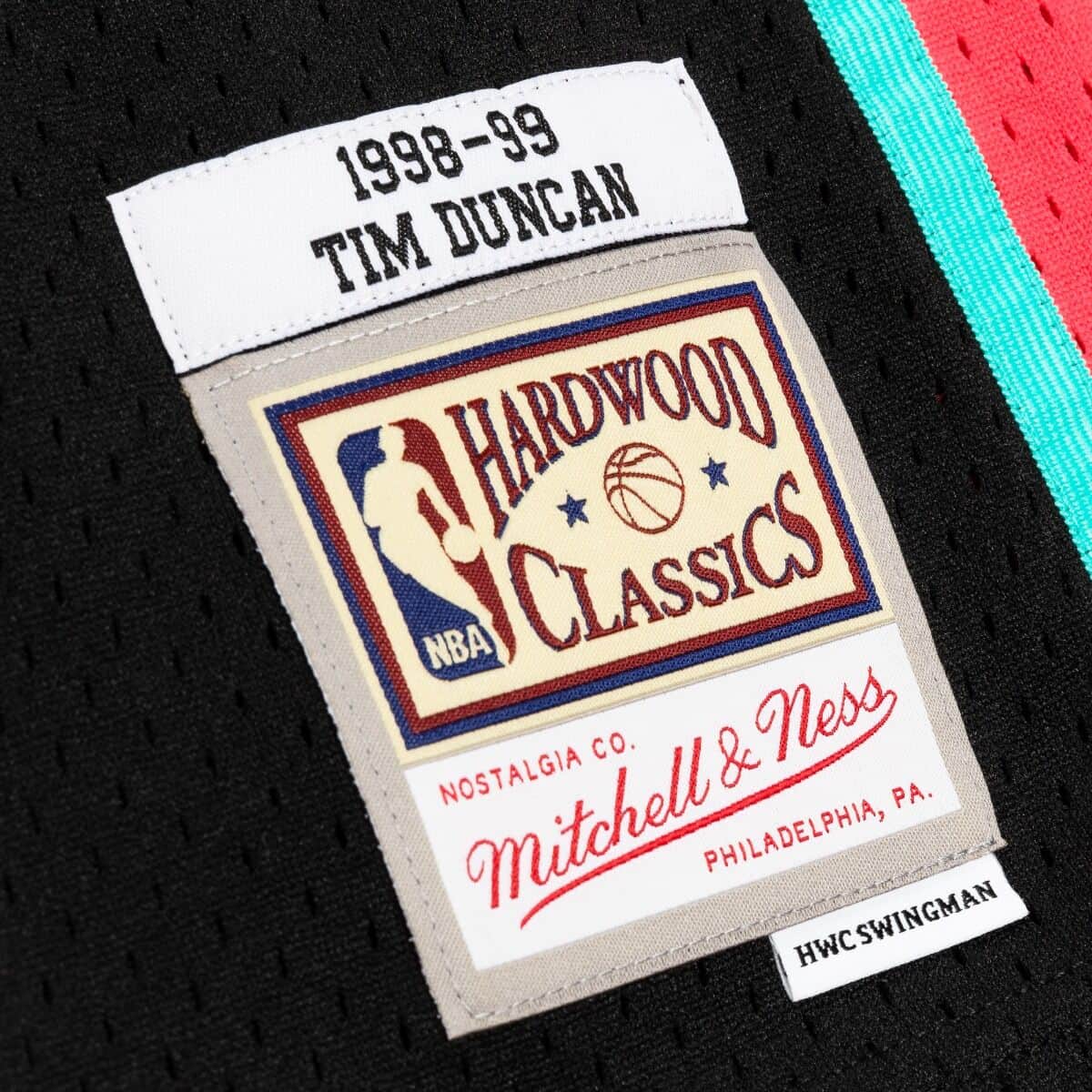 Mens Mitchell & Ness NBA Reload Swingman Jersey Spurs 1998 Tim Duncan