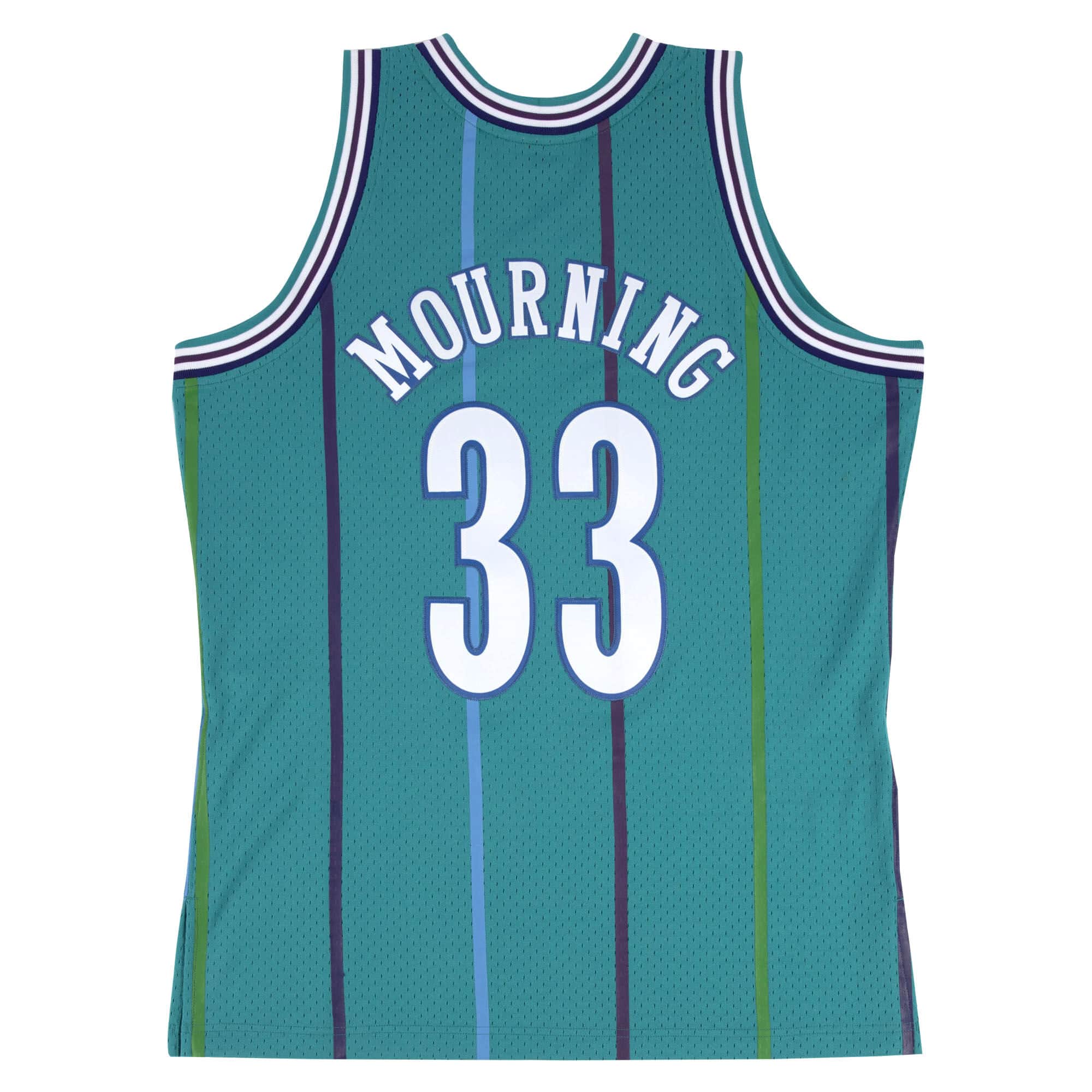 Mens Mitchell & Ness NBA SWINGMAN ROAD JERSEY - HORNETS 92 ALONZO MOURNING