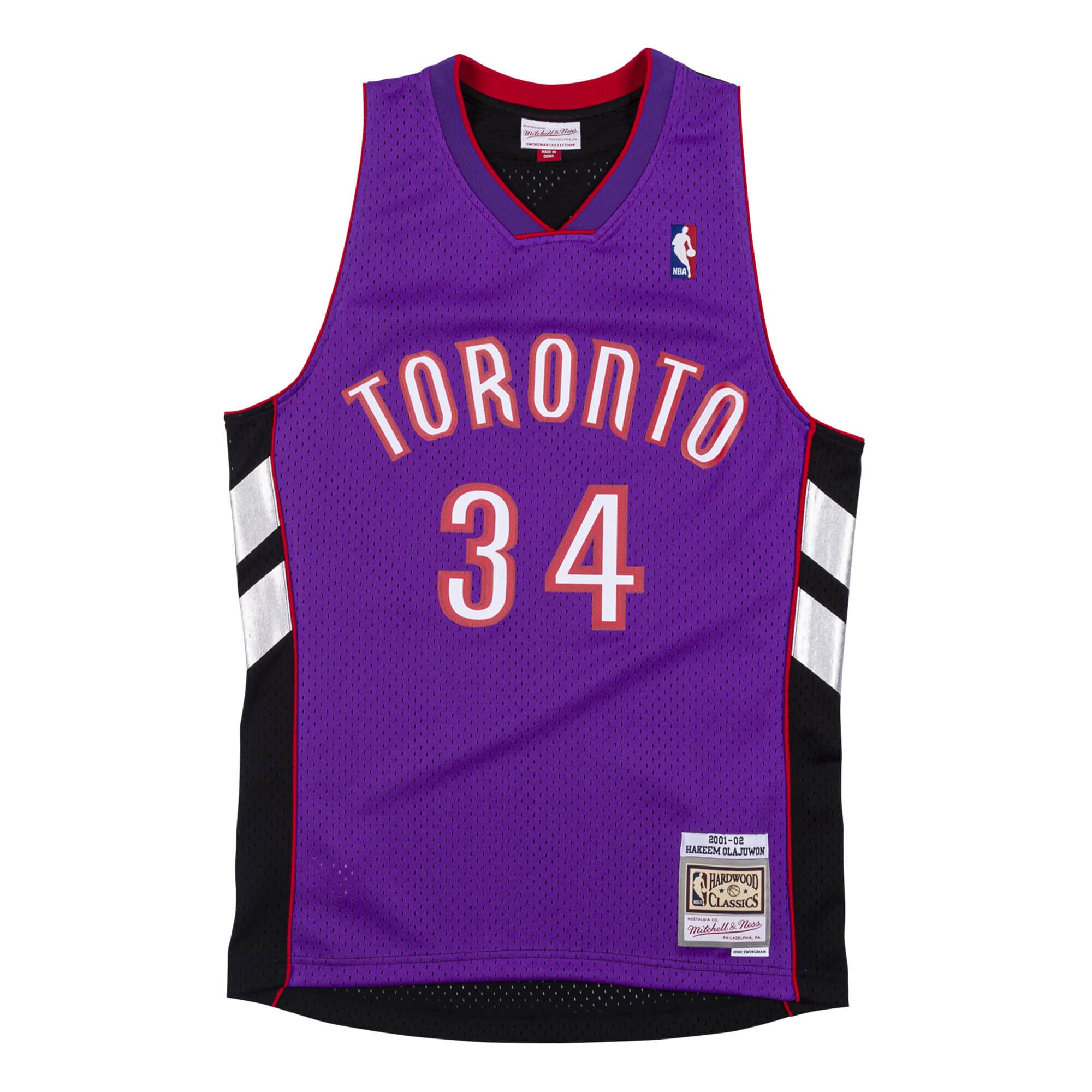 Mens Mitchell & Ness SWINGMAN JERSEY - TORONTO RAPTORS 2001-02 HAKEEM OLAJUWON