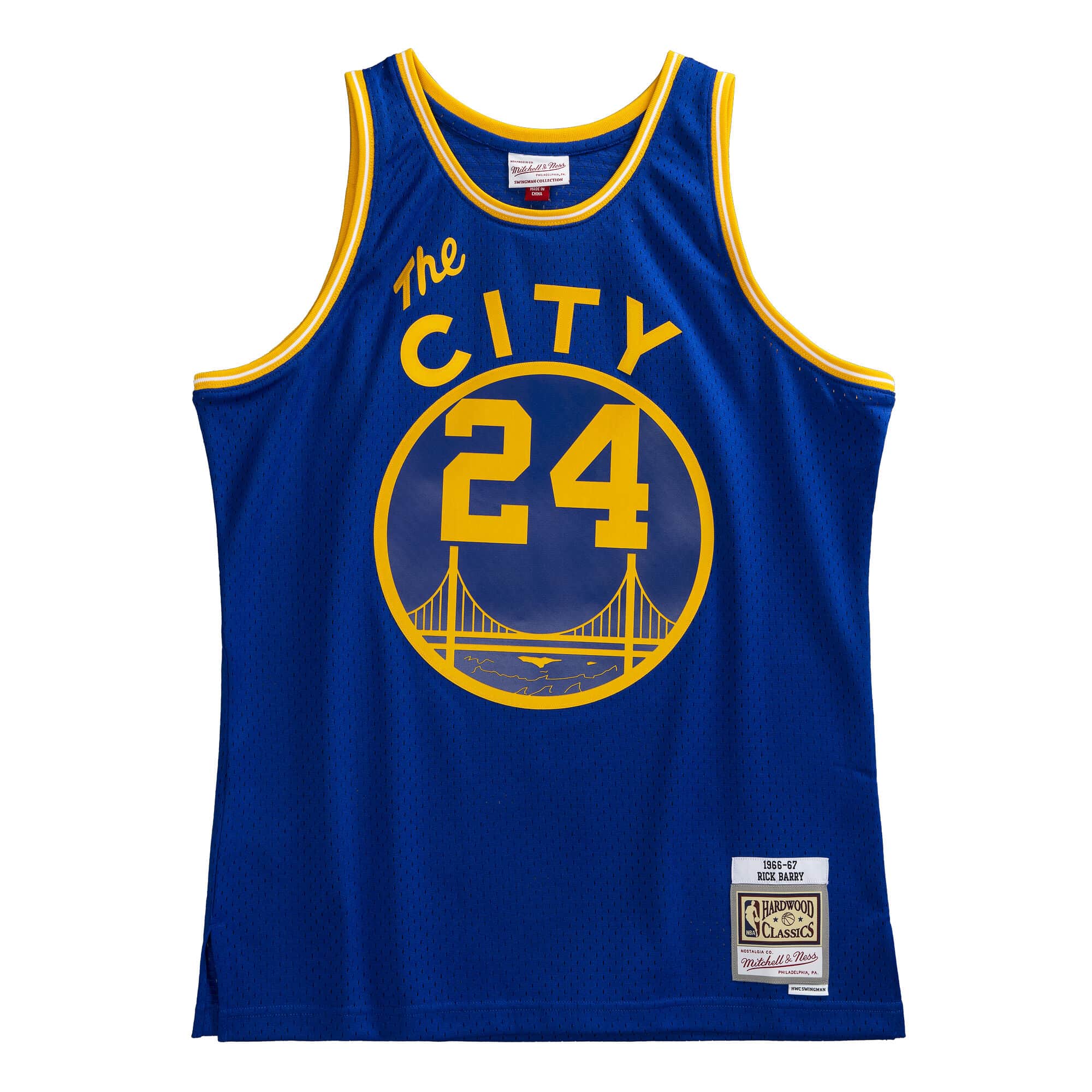 MITCHELL & NESS NBA SWINGMAN JERSEY GOLDEN STATE WARRIORS 66 RICK BARRY