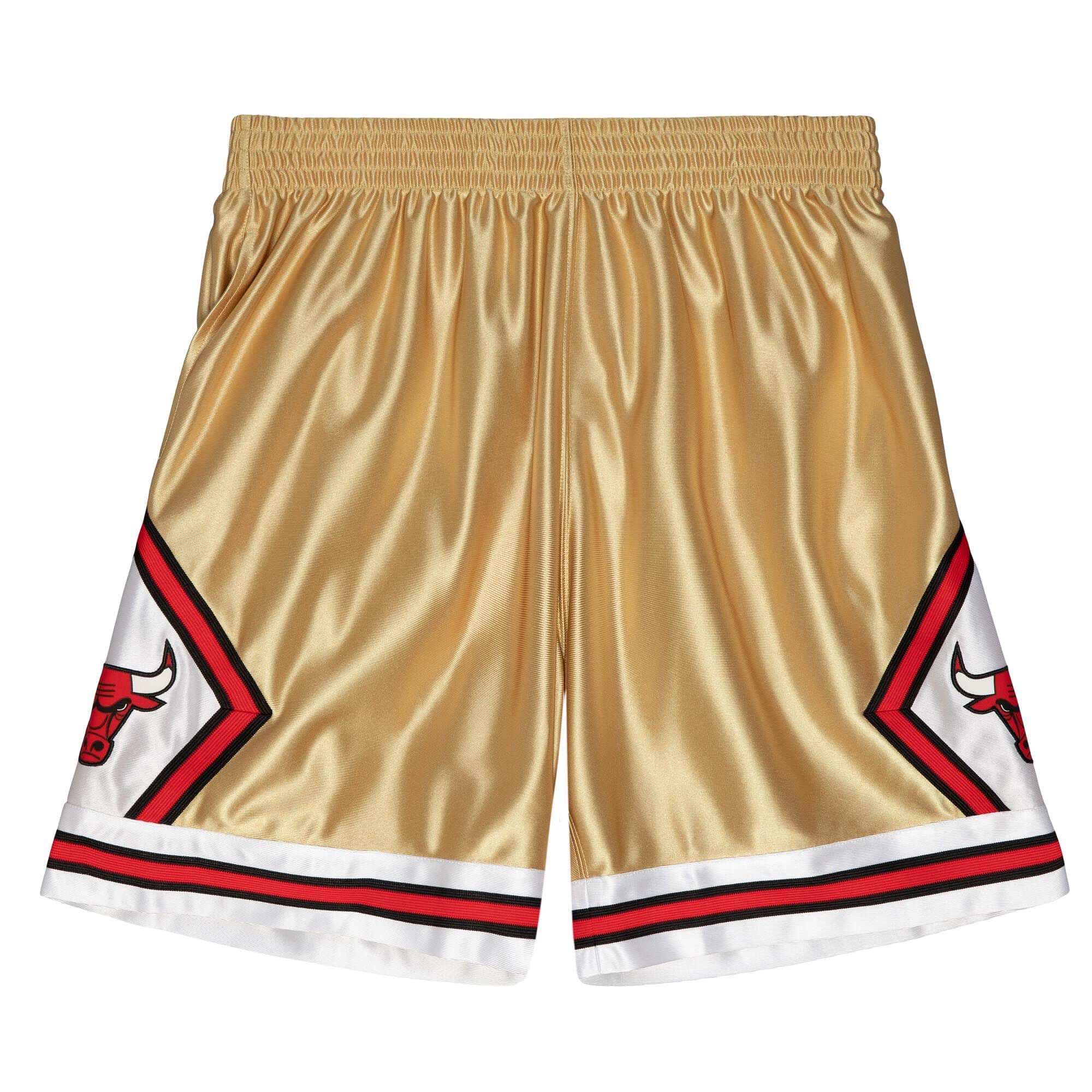MITCHELL & NESS NBA 75TH GOLD SWINGMAN SHORTS CHICAGO BULLS 1997