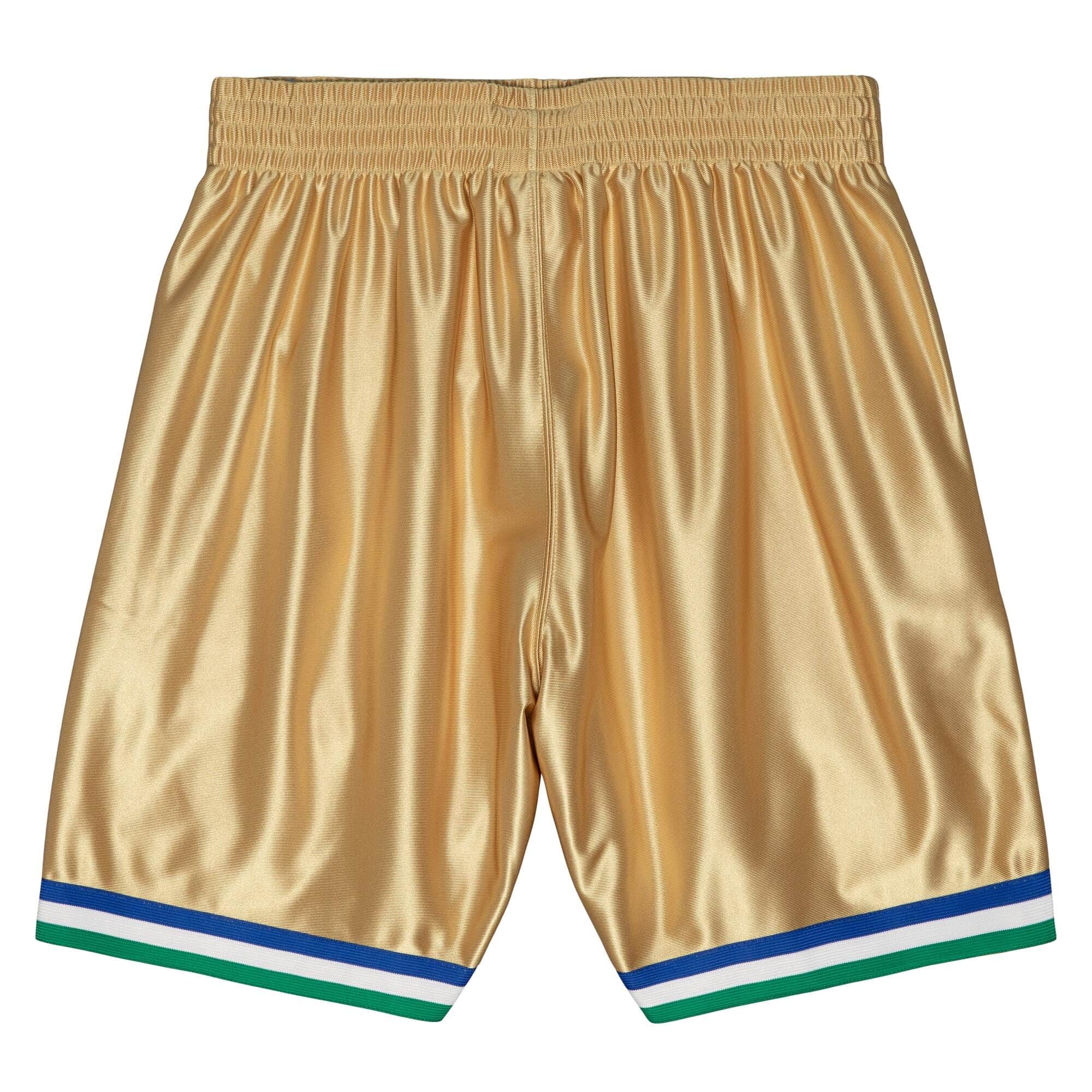 MITCHELL & NESS NBA 75TH GOLD SWINGMAN SHORTS DALLAS MAVERICKS 1998