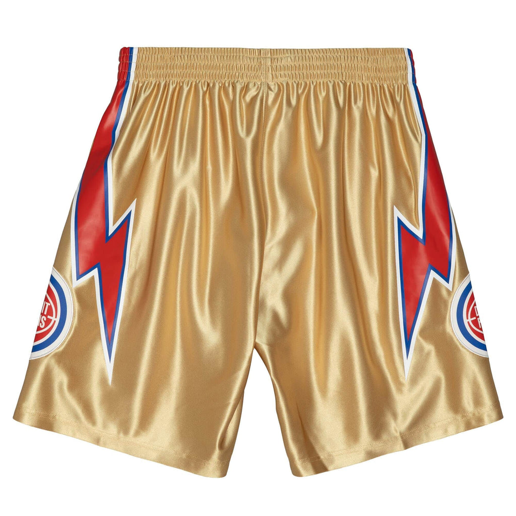 MITCHELL & NESS NBA 75TH GOLD SWINGMAN SHORTS DETROIT PISTONS 1978