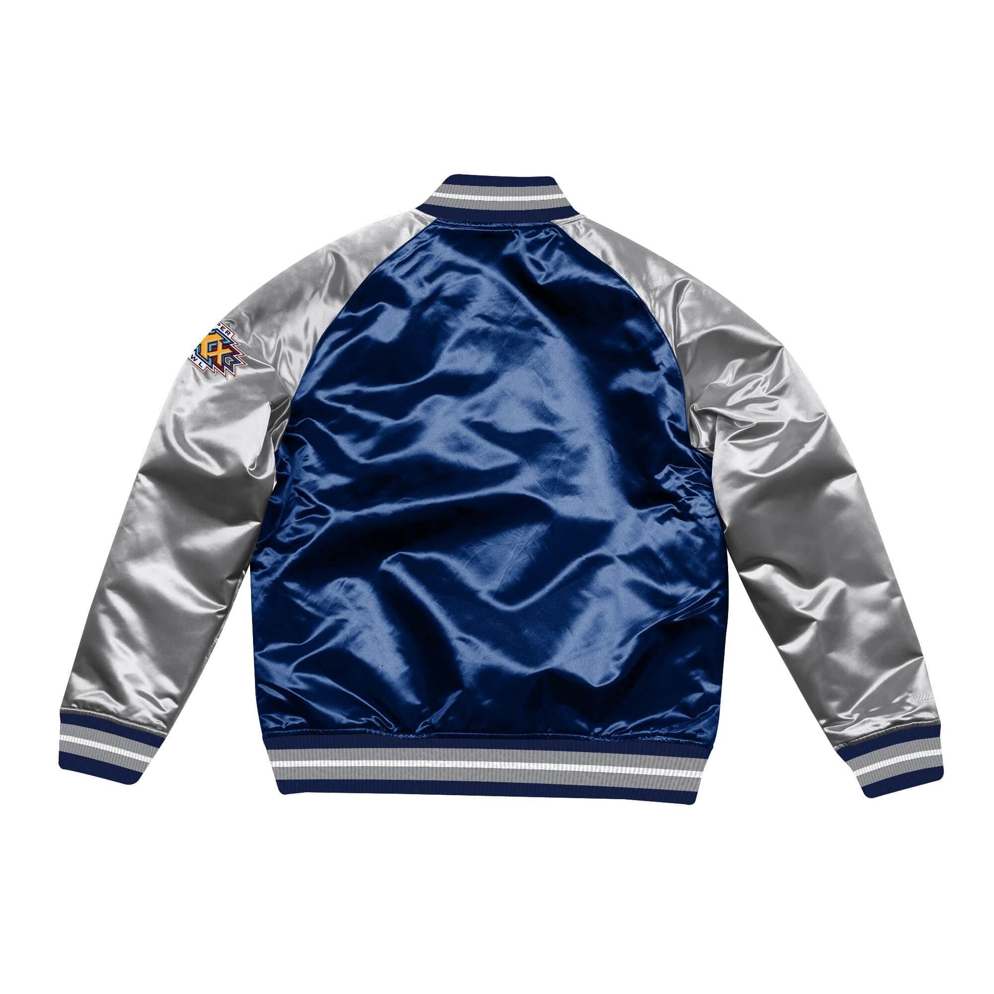 [STJKAJ19010-DCONAVY] Mens Mitchell & Ness NFL Tough Season Satin Jacket Dallas Cowboys - sneakAR