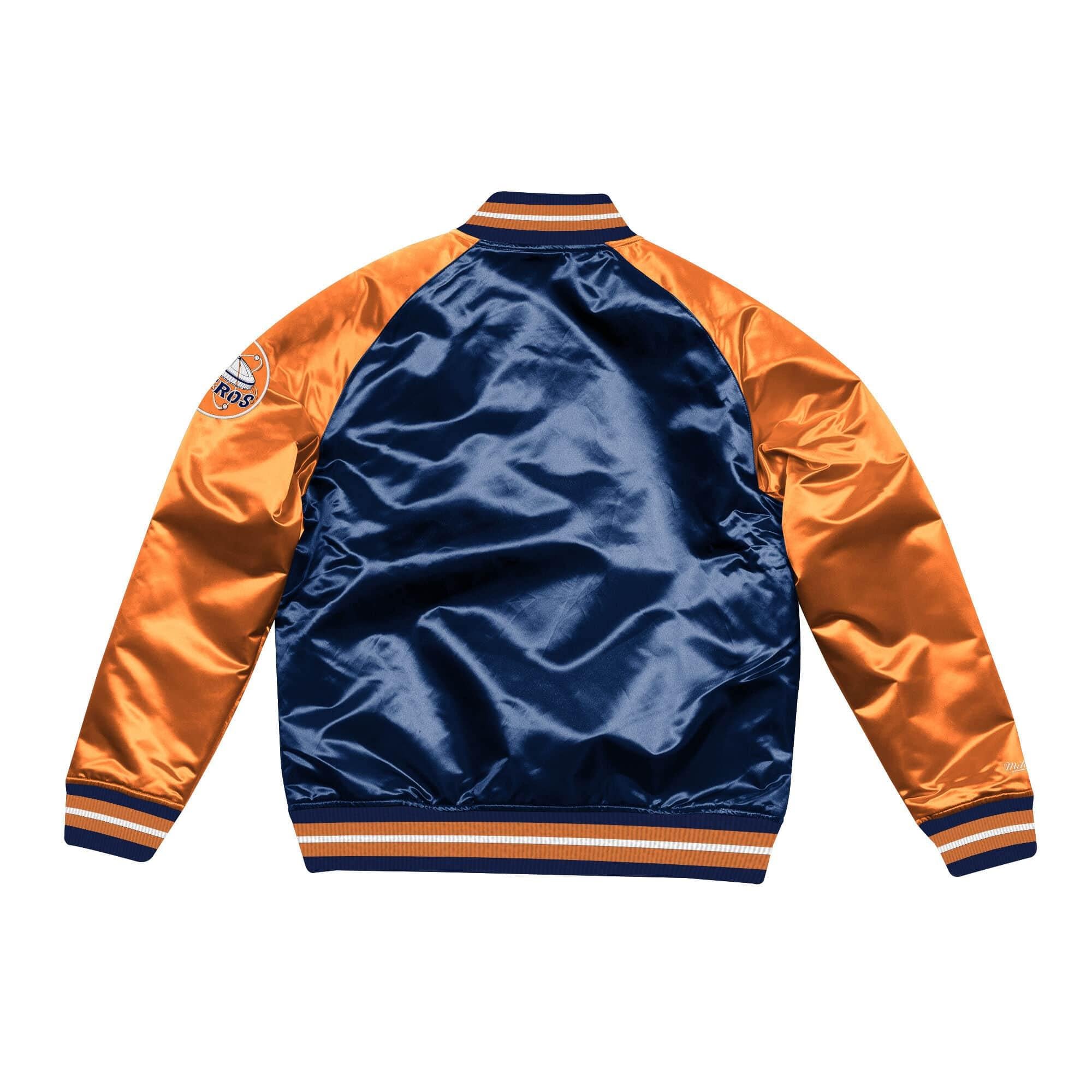 [STJKAJ19010-HASNAVY] Mens Mitchell & Ness MLB Tough Season Satin Jacket Houston Astros - sneakAR