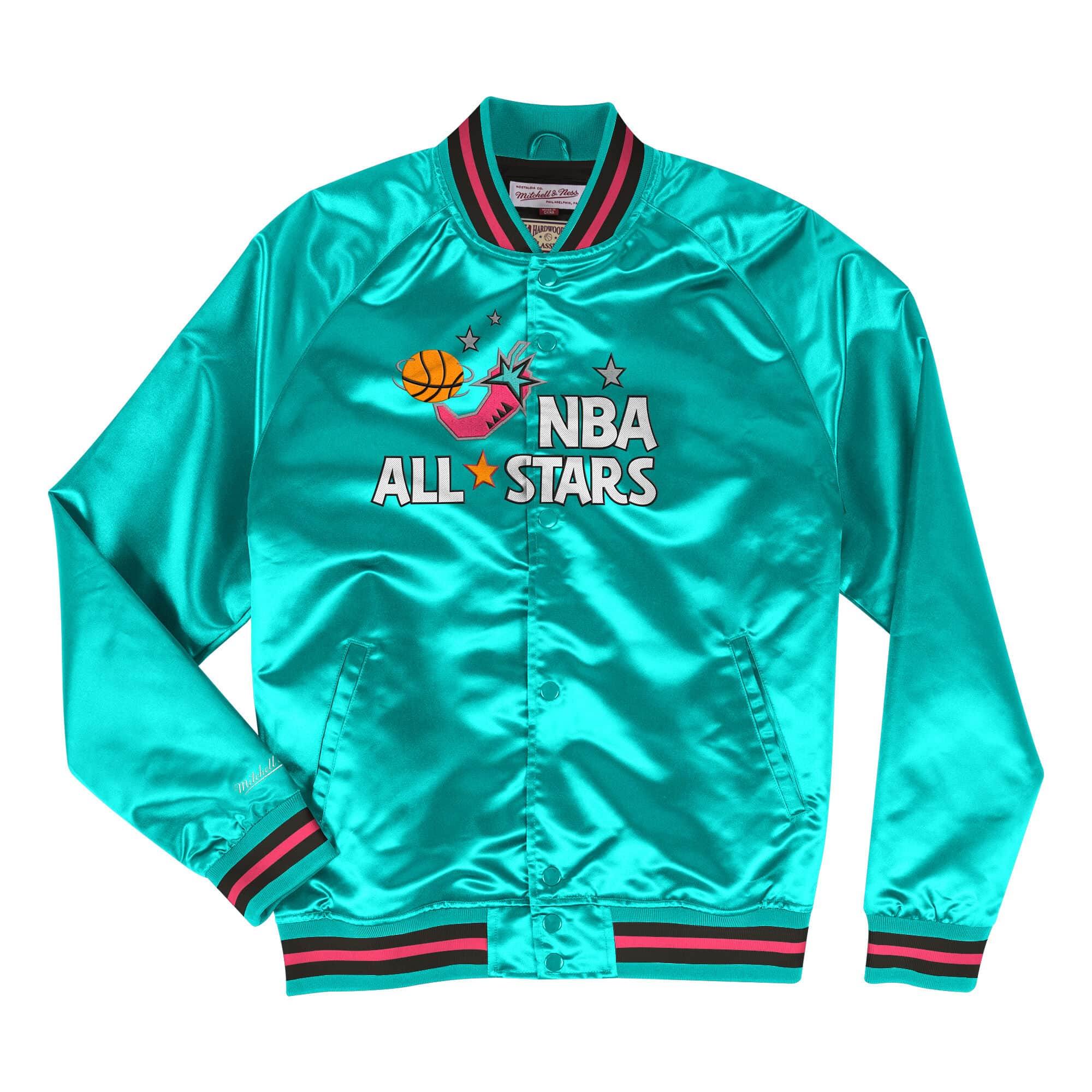 [STJKMG18013-ASGTEAL96] Mens Mitchell & Ness NBA Lightweight Satin Jacket All Star 1996 - sneakAR