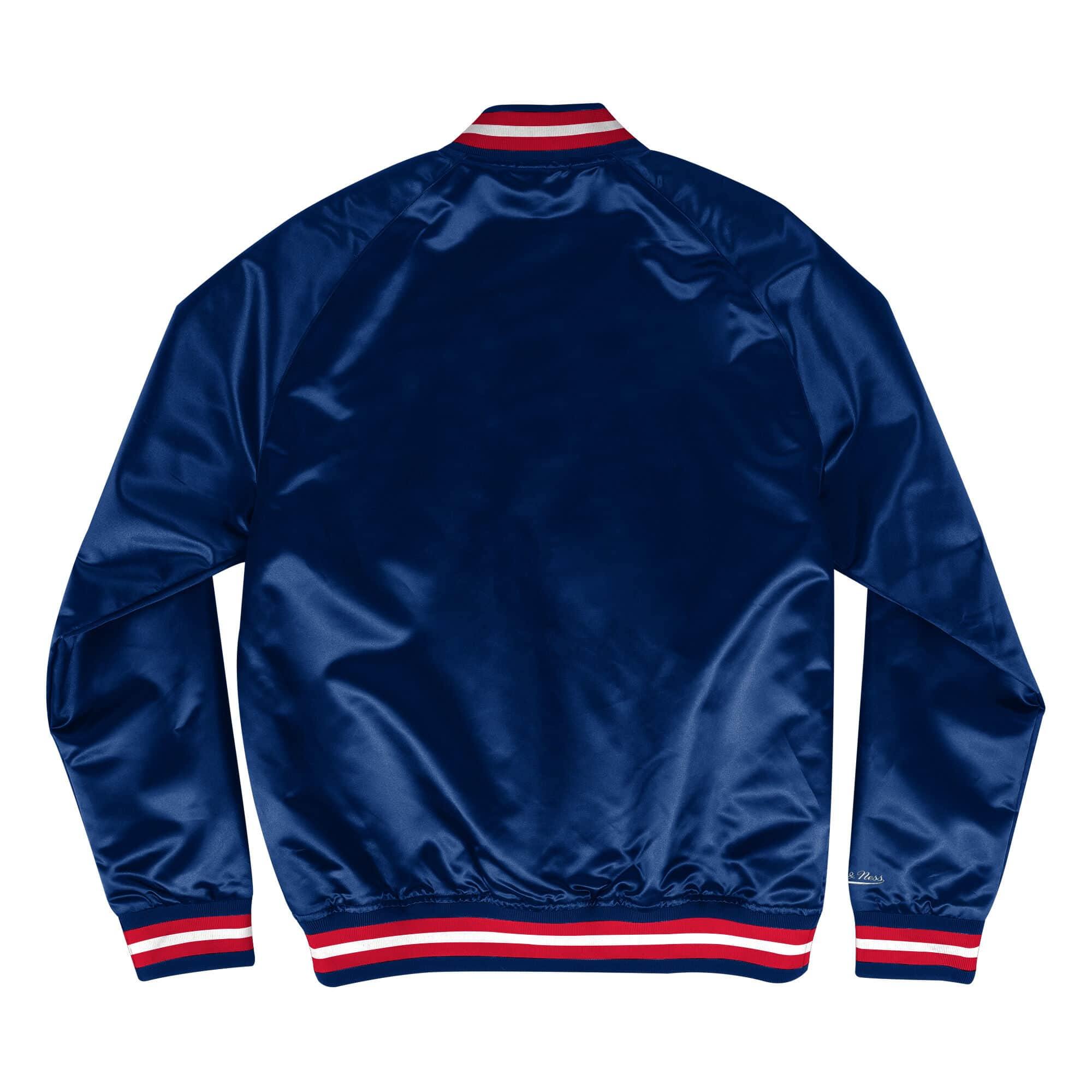 [STJKMG18013-CANNAVY1] Mens Mitchell & Ness MLB Lightweight Satin Jacket California Angels - sneakAR