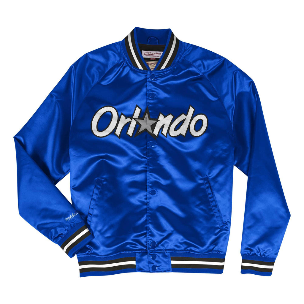 [STJKMG18013-OMAROYA1] Mens Mitchell & Ness NBA Lightweight Satin Jacket Orlando Magic - sneakAR