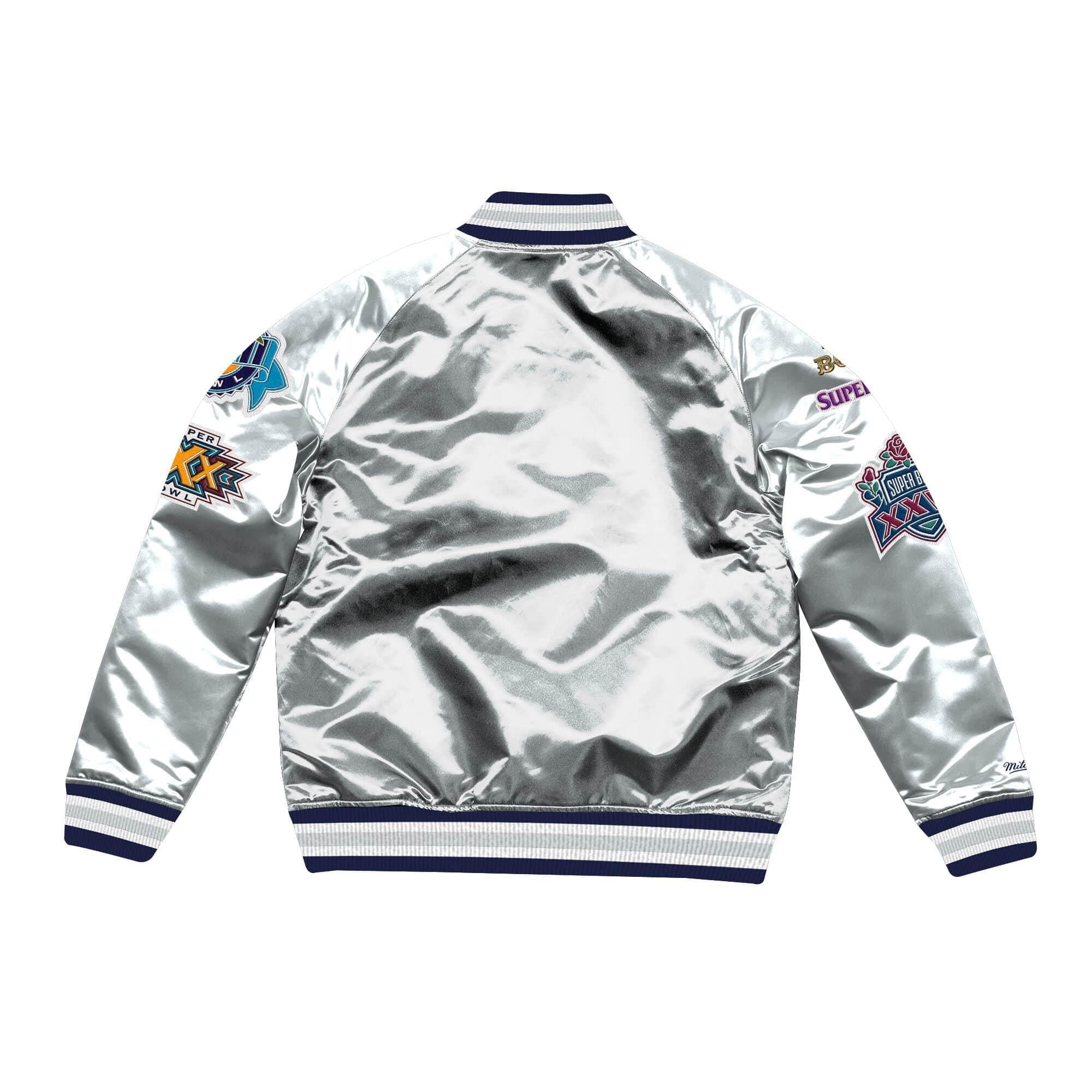 [STJKMG18042-DCOSILV] Mens Mitchell & Ness NFL Championship Game Satin Jacket Dallas Cowboys - sneakAR