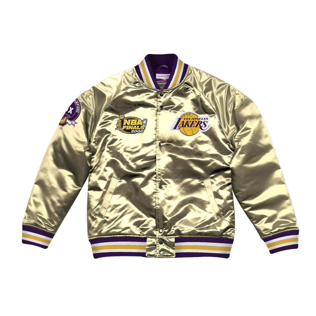 [STJKMG18042-LALBEIG] Mens Mitchell & Ness NBA Championship Satin Jacket Los Angeles Lakers - sneakAR