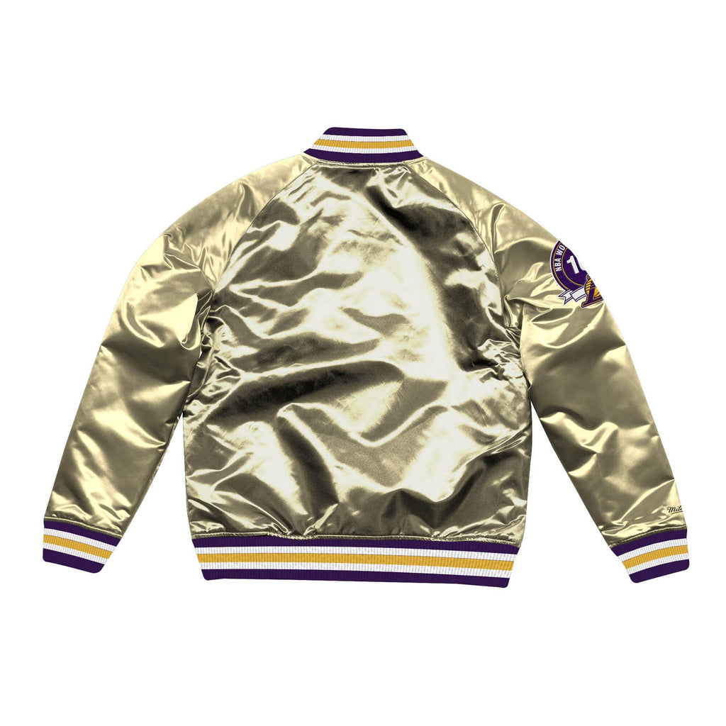 [STJKMG18042-LALBEIG] Mens Mitchell & Ness NBA Championship Satin Jacket Los Angeles Lakers - sneakAR