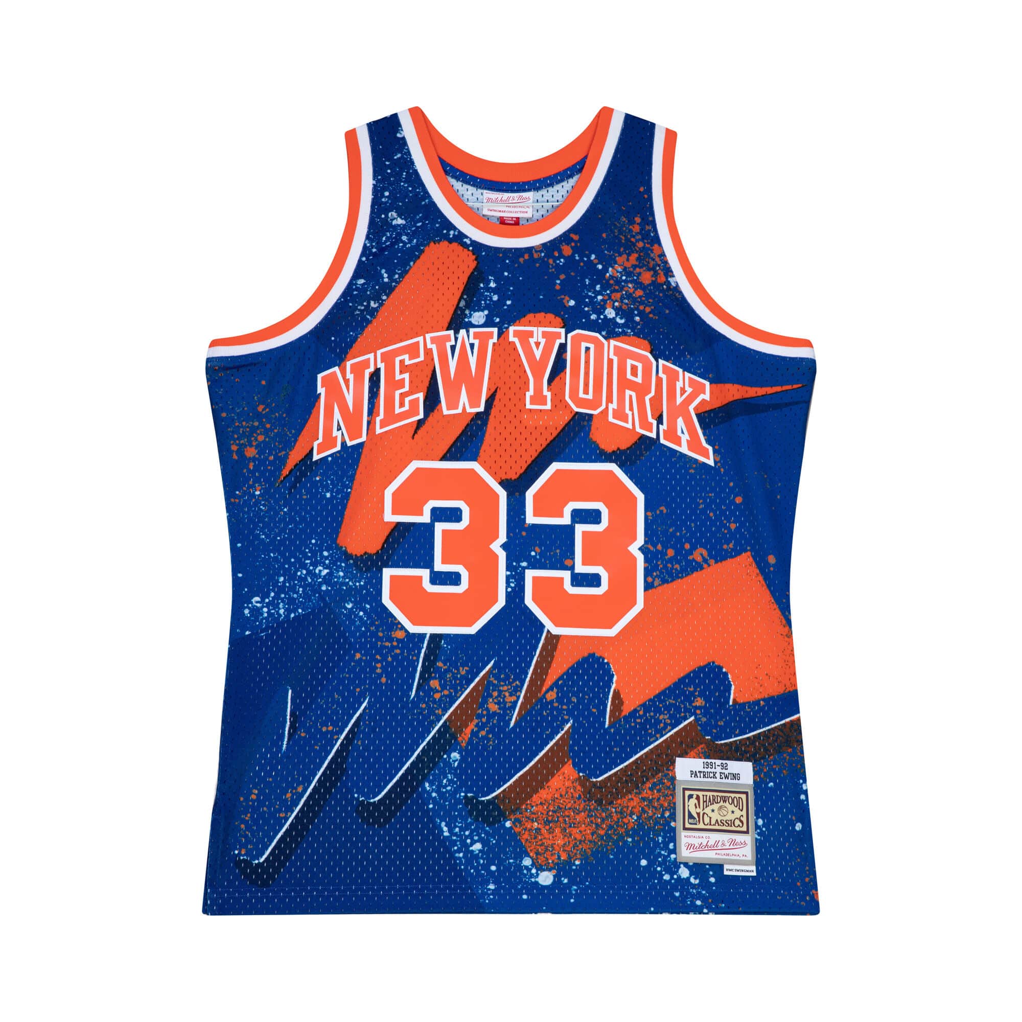 Mens Mitchell & Ness NBA HYPER HOOPS SWINGMAN JERSEY - KNICKS 1991 PATRICK EWING