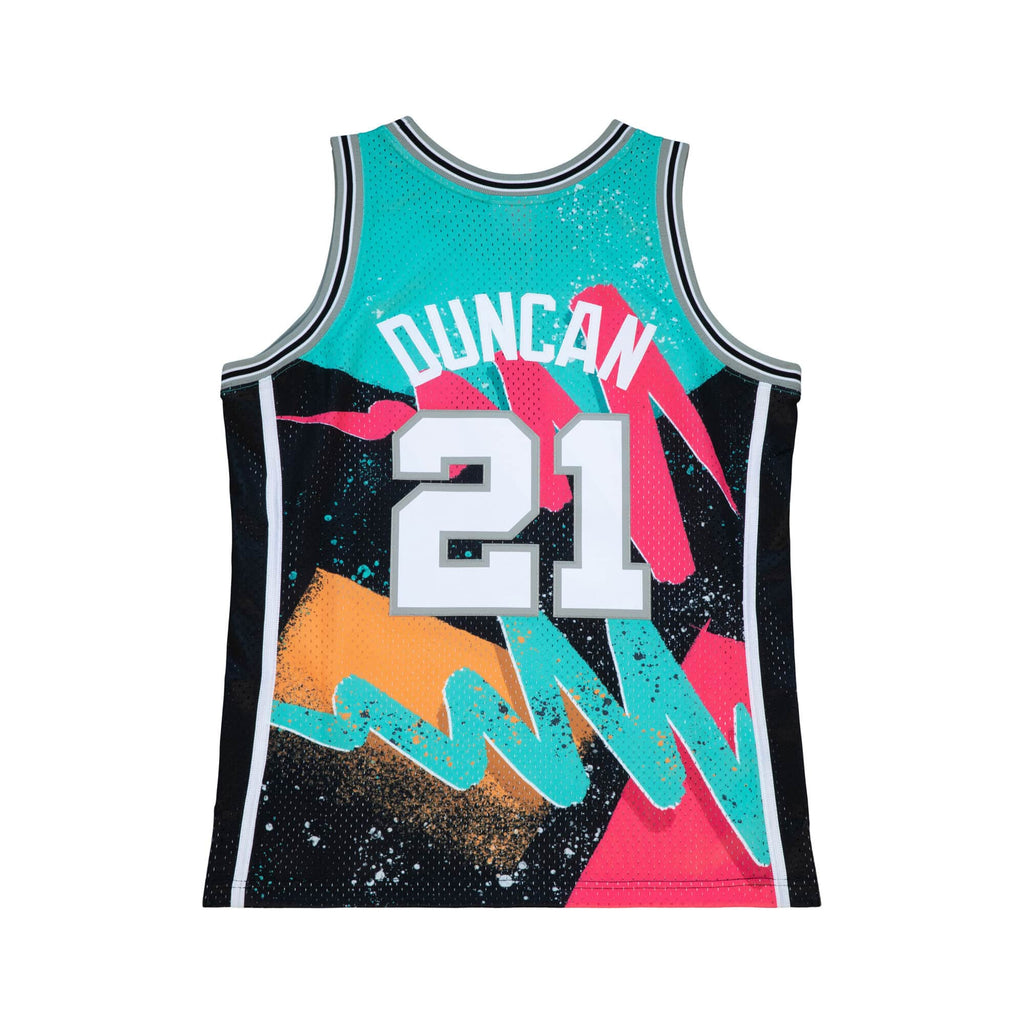Mens Mitchell & Ness NBA HYPER HOOPS SWINGMAN JERSEY - SPURS 1998 TIM DUNCAN
