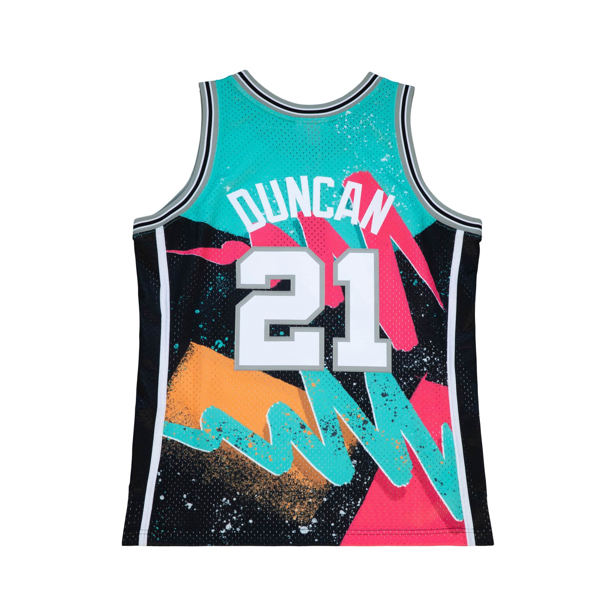 Mens Mitchell & Ness NBA HYPER HOOPS SWINGMAN JERSEY - SPURS 1998 TIM DUNCAN