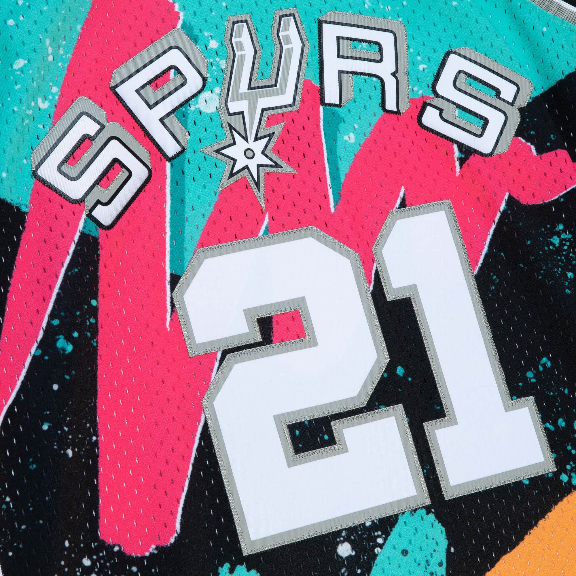 Mens Mitchell & Ness NBA HYPER HOOPS SWINGMAN JERSEY - SPURS 1998 TIM DUNCAN