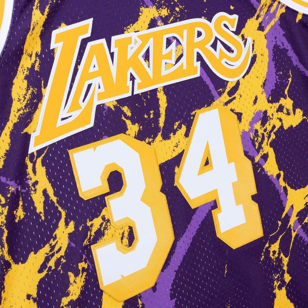 MITCHELL & NESS NBA TEAM MARBLE SWINGMAN JERSEY LA LAKERS 1996 SHAQUILLE O'NEAL
