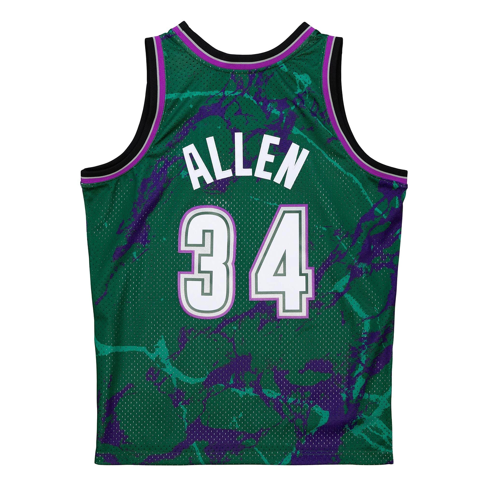 MITCHELL & NESS NBA TEAM MARBLE SWINGMAN JERSEY MILWAUKEE BUCKS 1996 RAY ALLEN