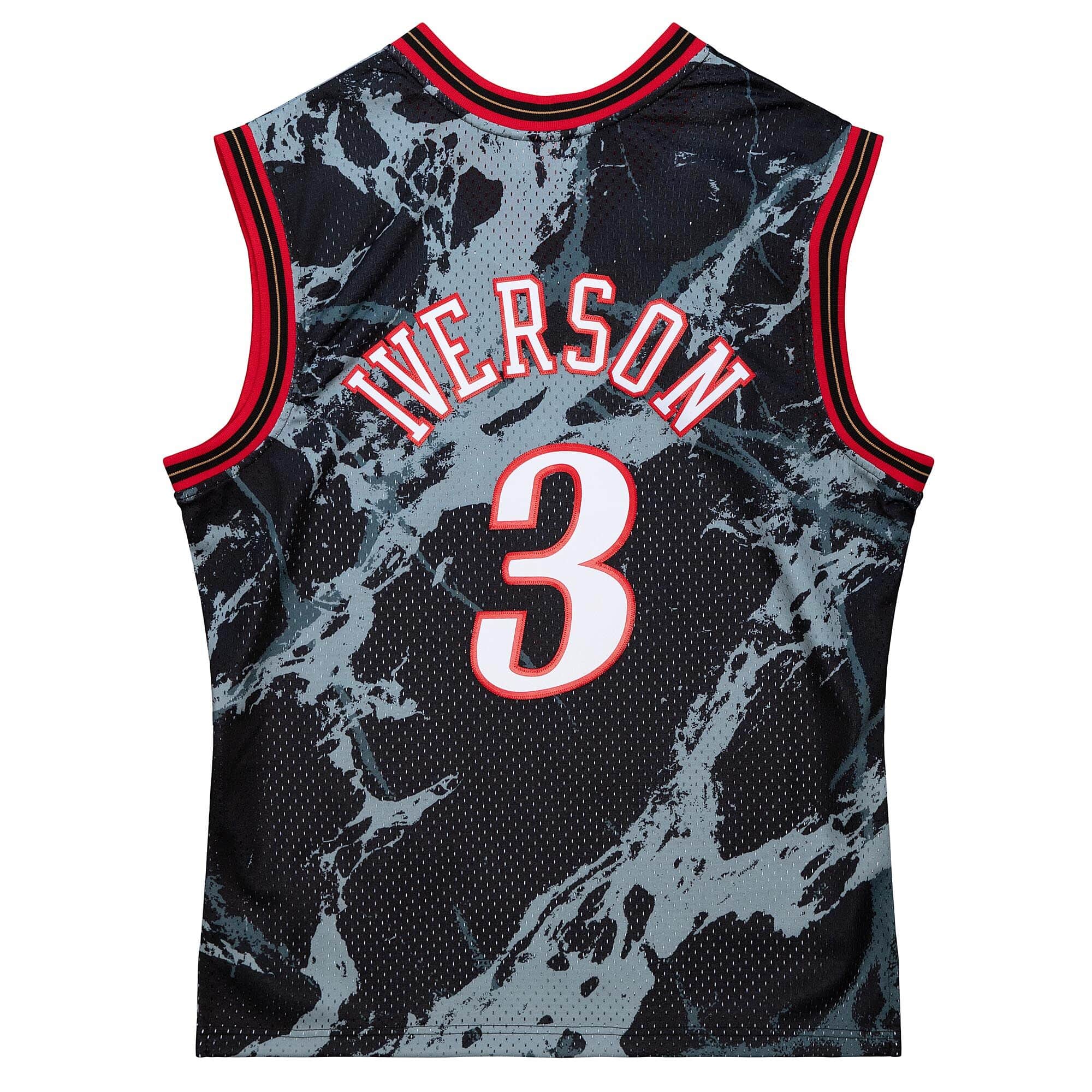 MITCHELL & NESS NBA MARBLE SWINGMAN JERSEY PHILADELPHIA 76ERS 2000 ALLEN IVERSON