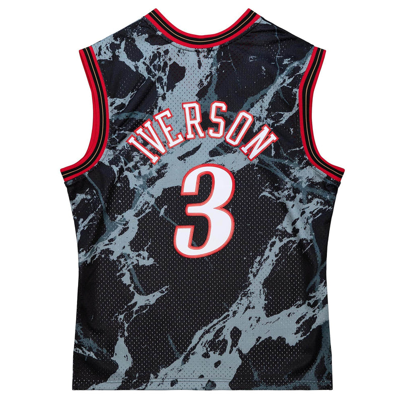 MITCHELL & NESS NBA MARBLE SWINGMAN JERSEY PHILADELPHIA 76ERS 2000 ALLEN IVERSON