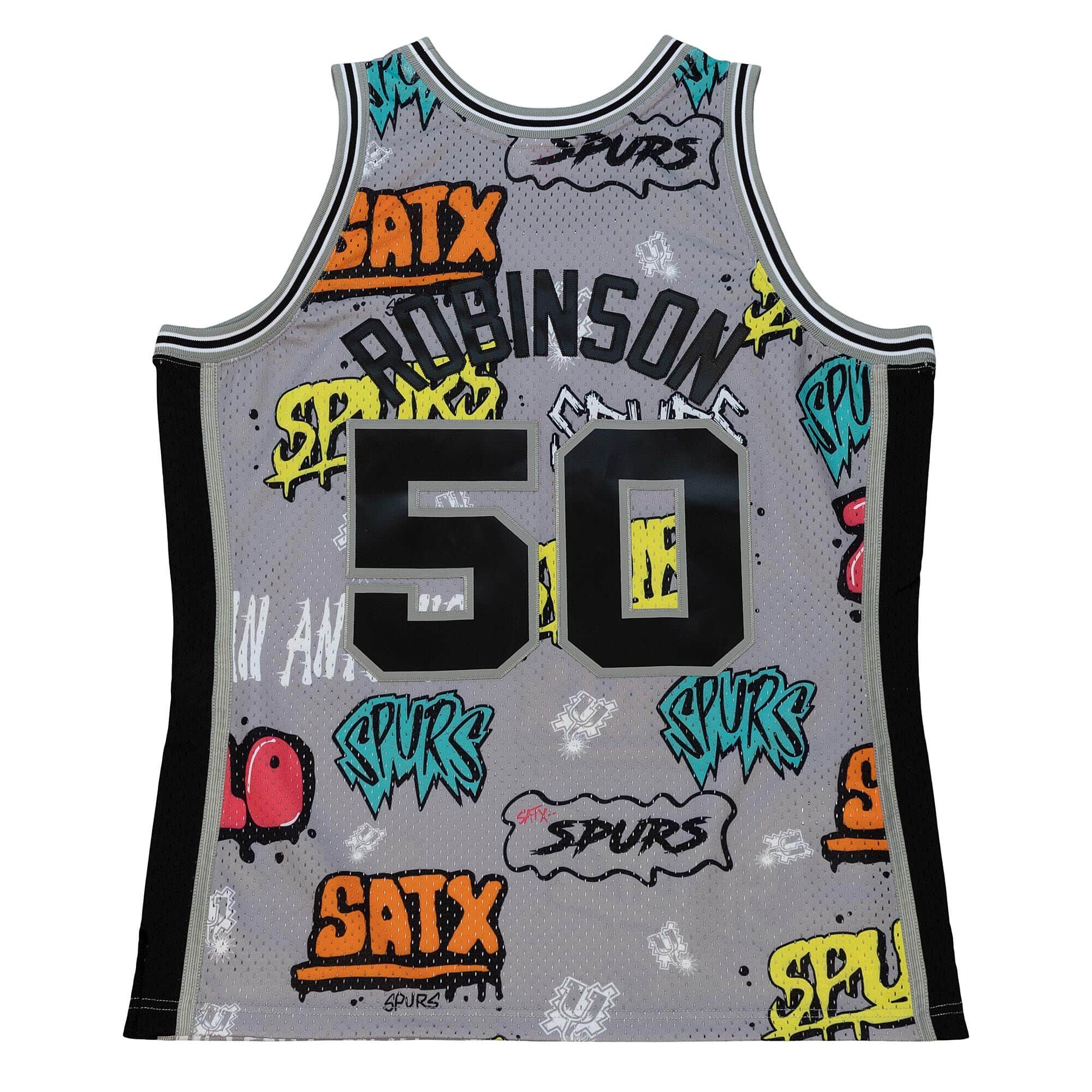 MITCHELL & NESS NBA SLAP STICKER SWINGMAN JERSEY SPURS 1998 DAVID ROBINSON