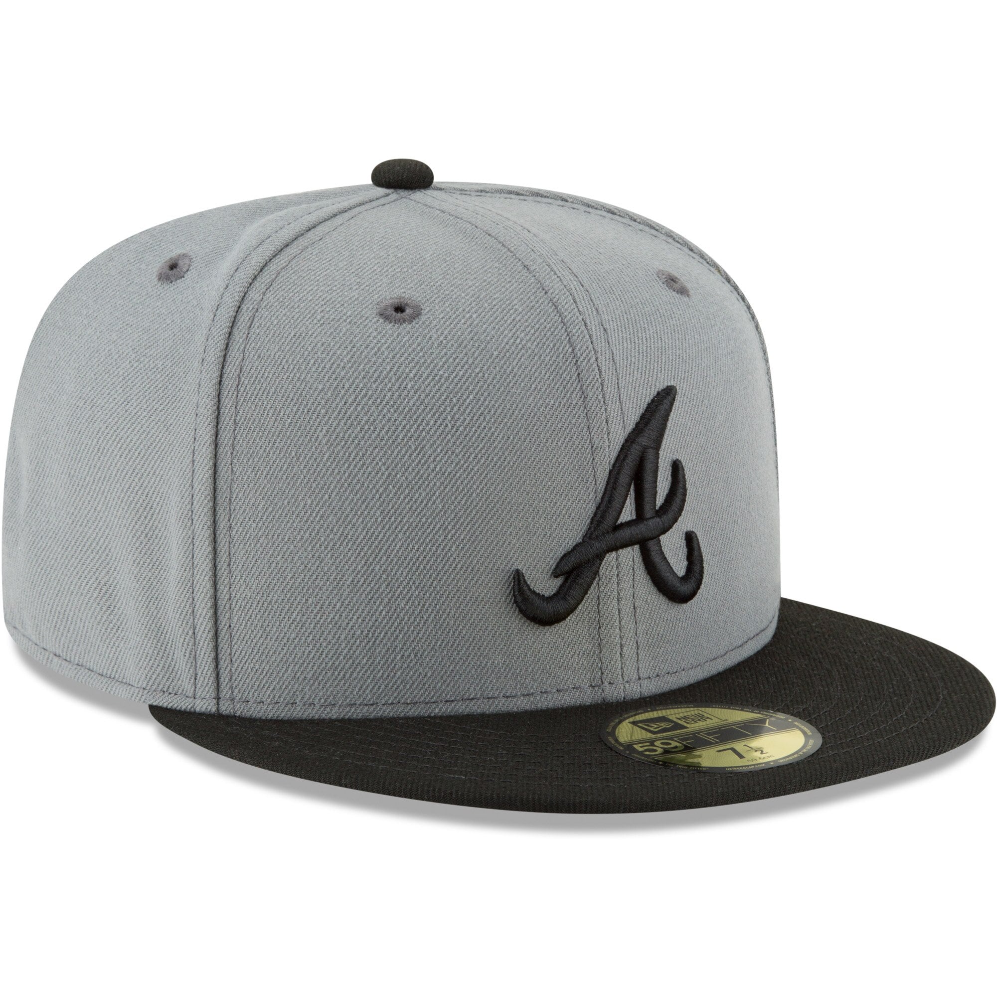 [10542865] Mens New Era MLB League Basic 59Fifty Fitted Cap Atlanta Braves