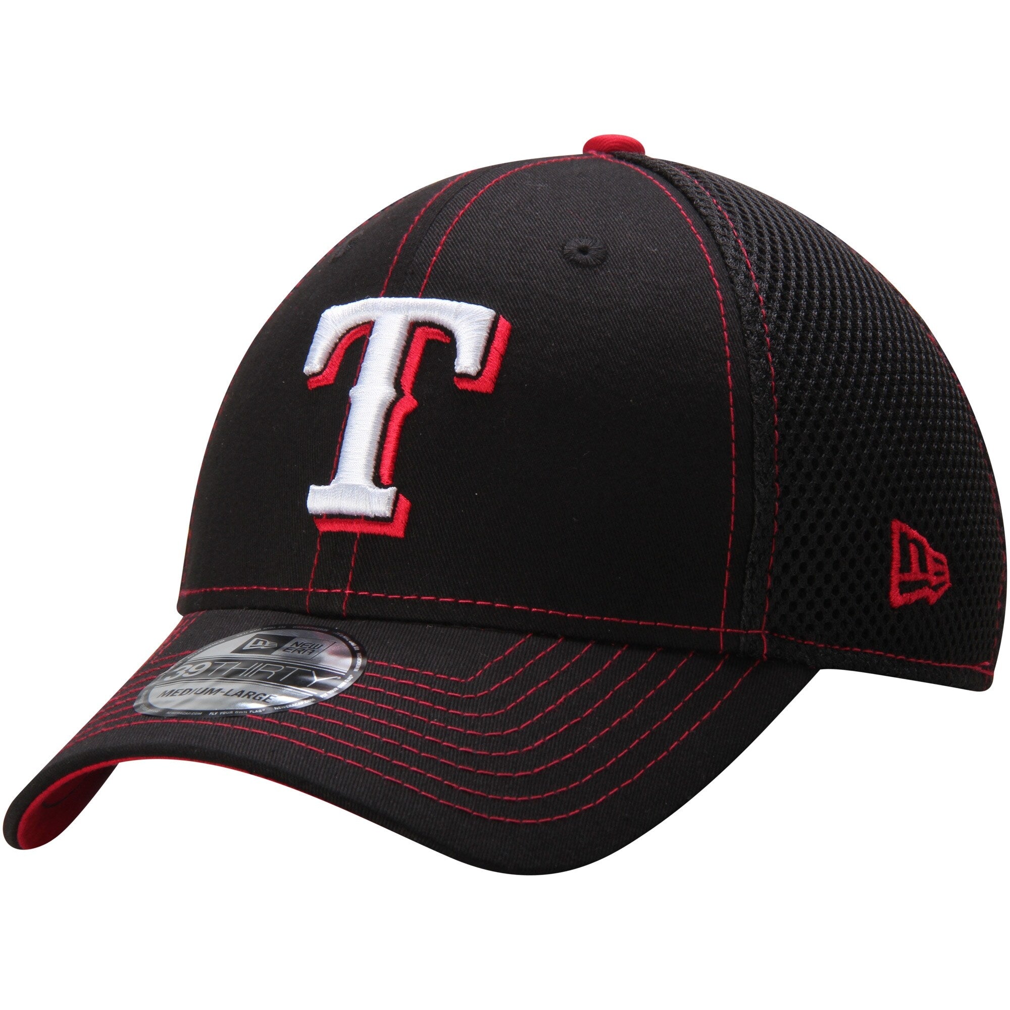 [10059500] Mens New Era MLB 39Thirty Neo Flex Fit Cap - Texas Rangers