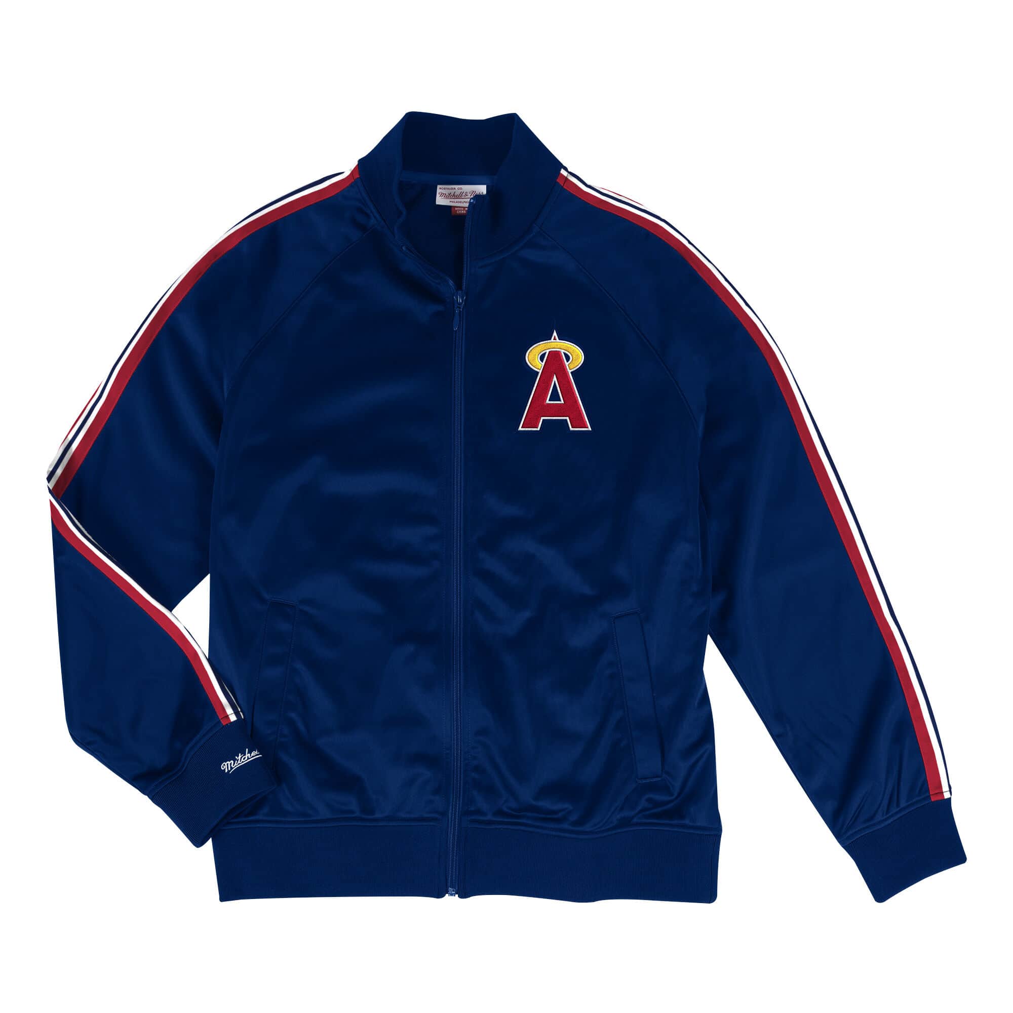 Mens Mitchell & Ness MLB Track Jacket California Angels