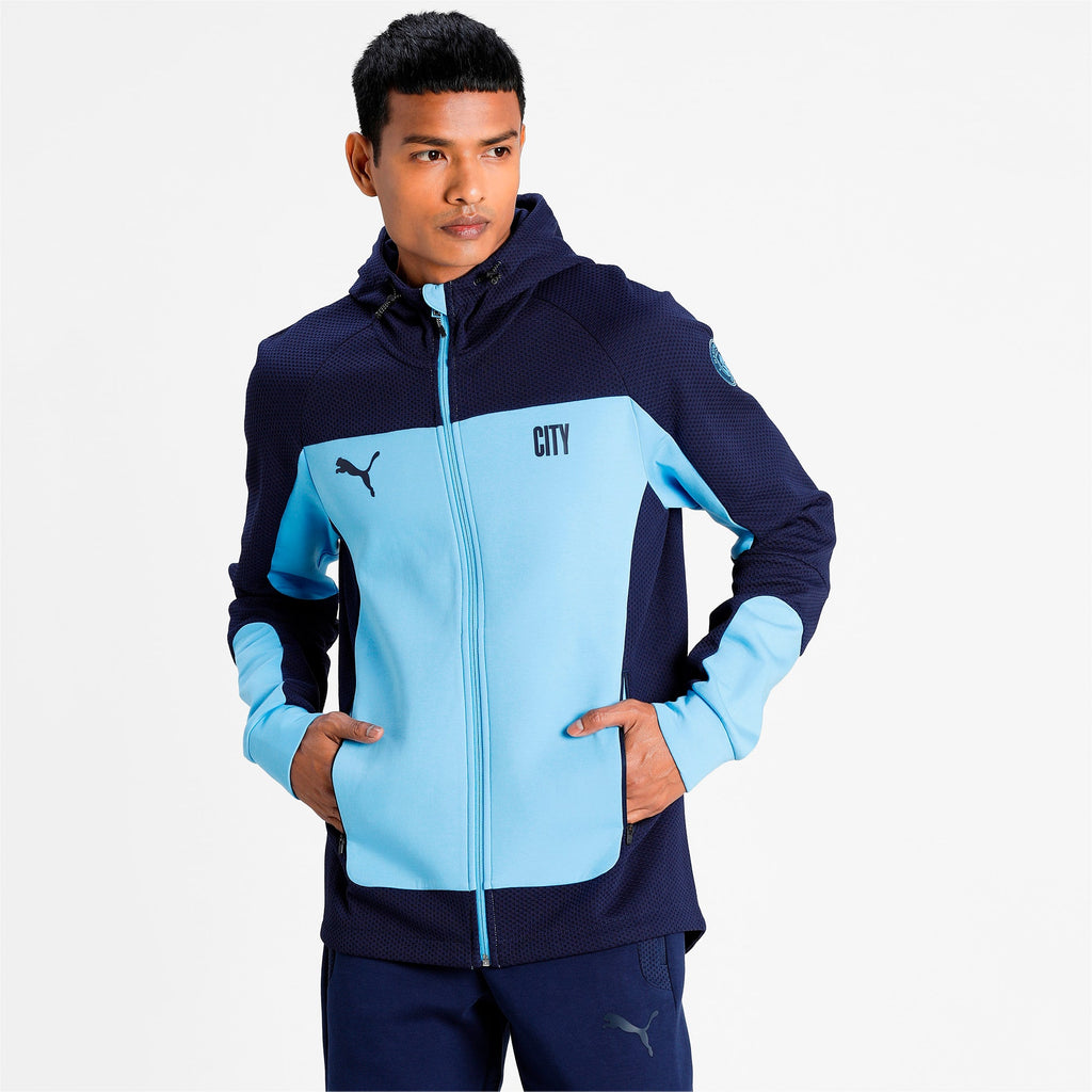 [764276-01] Mens Puma MCFC MANCHESTER CITY EVOSTRIPE HOODED JACKET