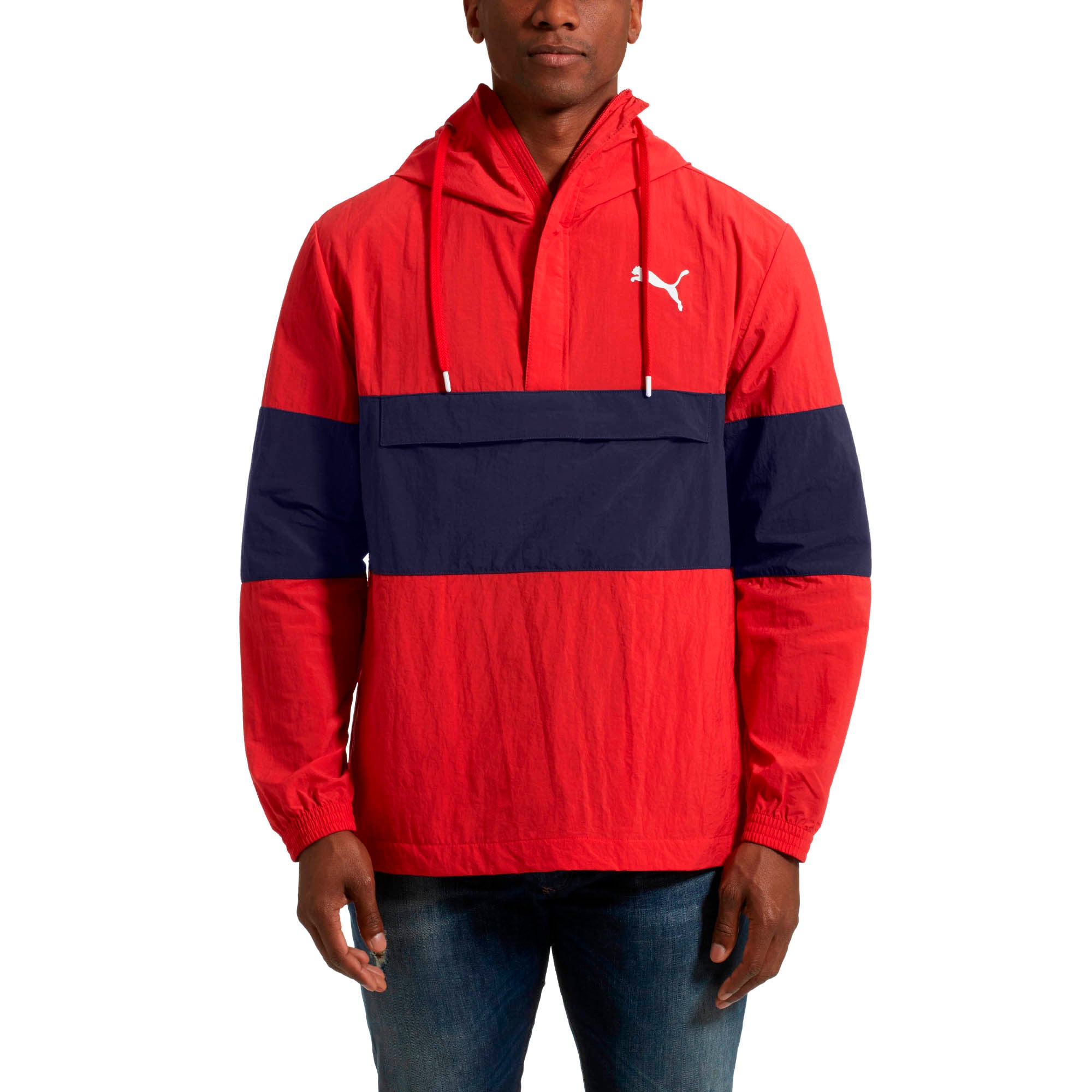 [851643-12] Mens Puma 1/2 Zip Windbreaker