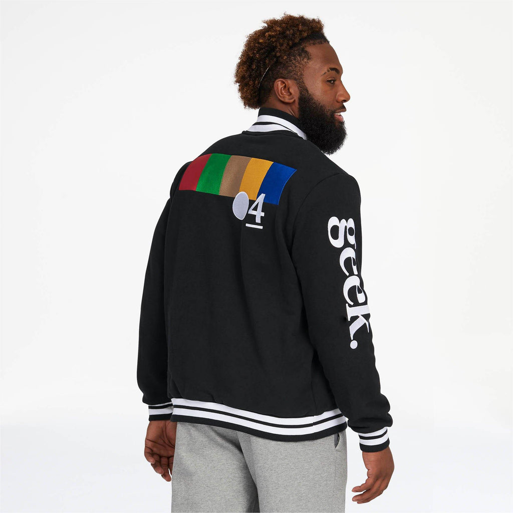 [596565-01] Mens Puma Fashion Geek Varsity Jacket - sneakAR