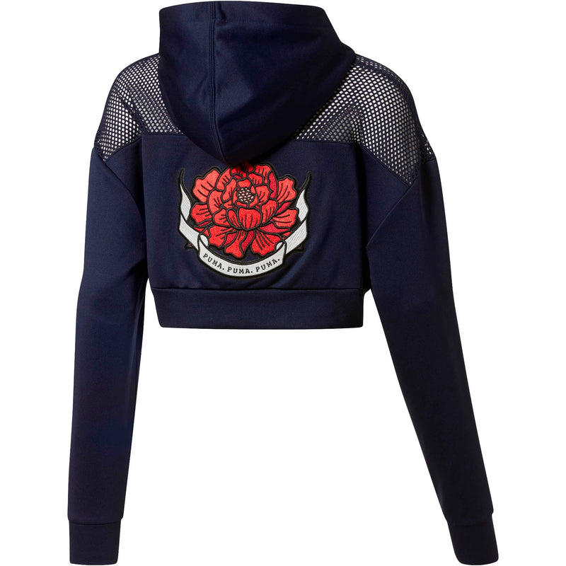 [579243-01] Womens Puma FLOURISH CROPPED HOODIE