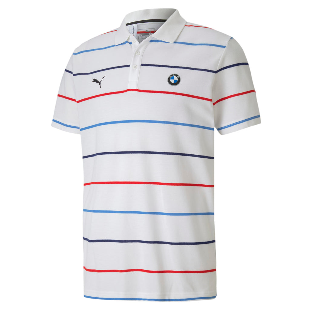 [596100-02] Mens Puma BMW Motorsport Striped Polo