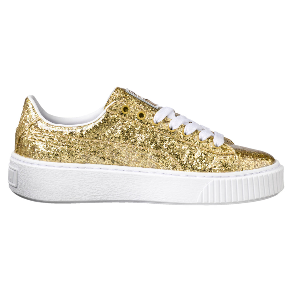 [364093-02] Womens Puma Basket Platform Glitter