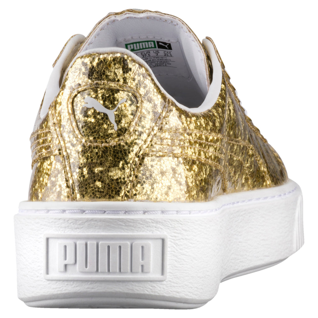 [364093-02] Womens Puma Basket Platform Glitter
