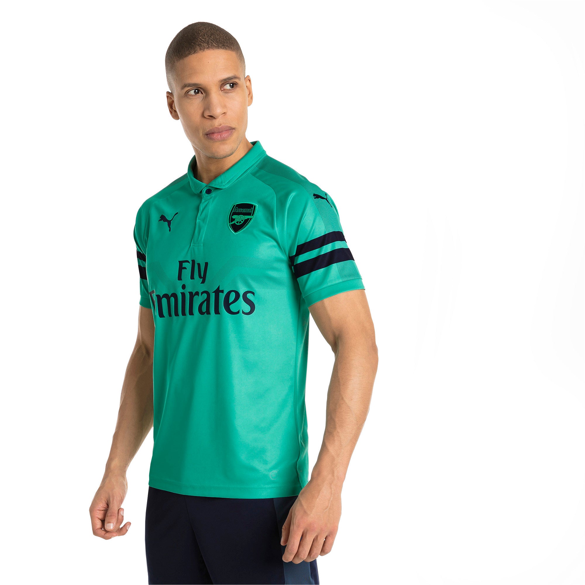 [753217-02] Mens Puma Arsenal FC Third Shirt Replica Short Sleeve With Epl Sponsor Logo